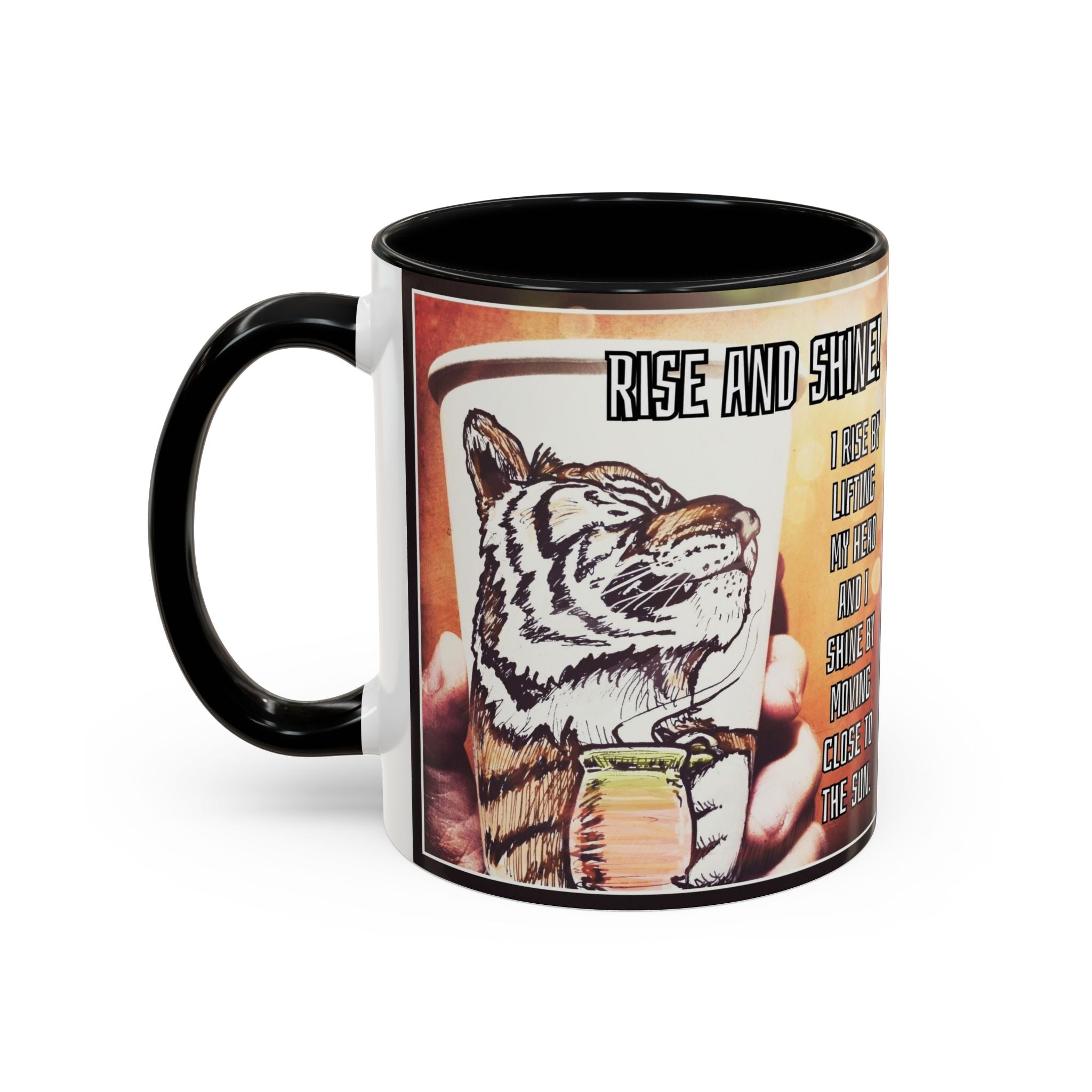 Rise n Shine Tiger Accent Ceramic Mug (11/15oz)