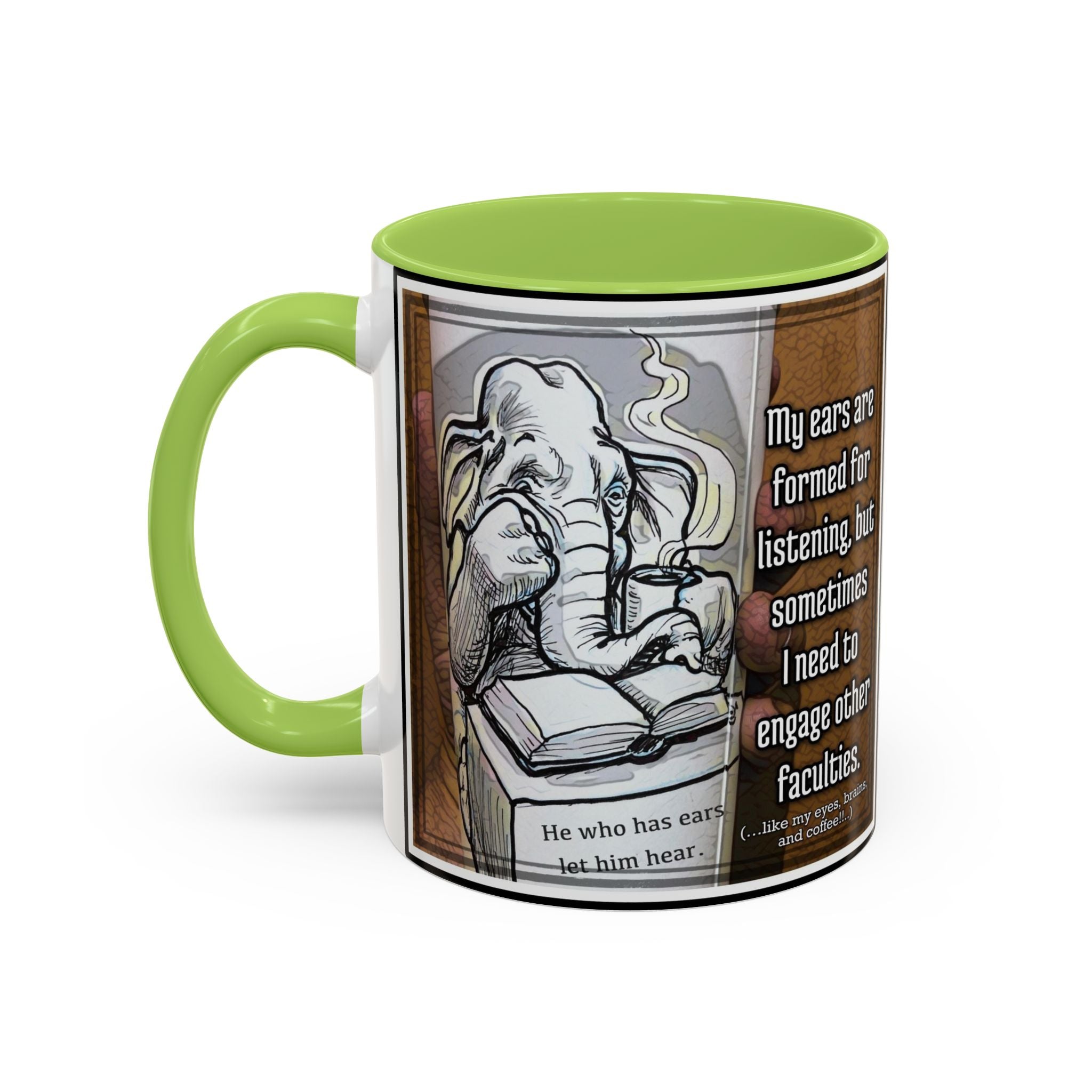 Elephant Engage Accent Ceramic Mug (11/15oz)