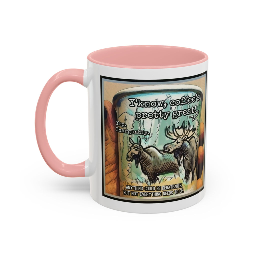 Coffee Mug - Moose Debate Accent Ceramic Mug (11/15oz)