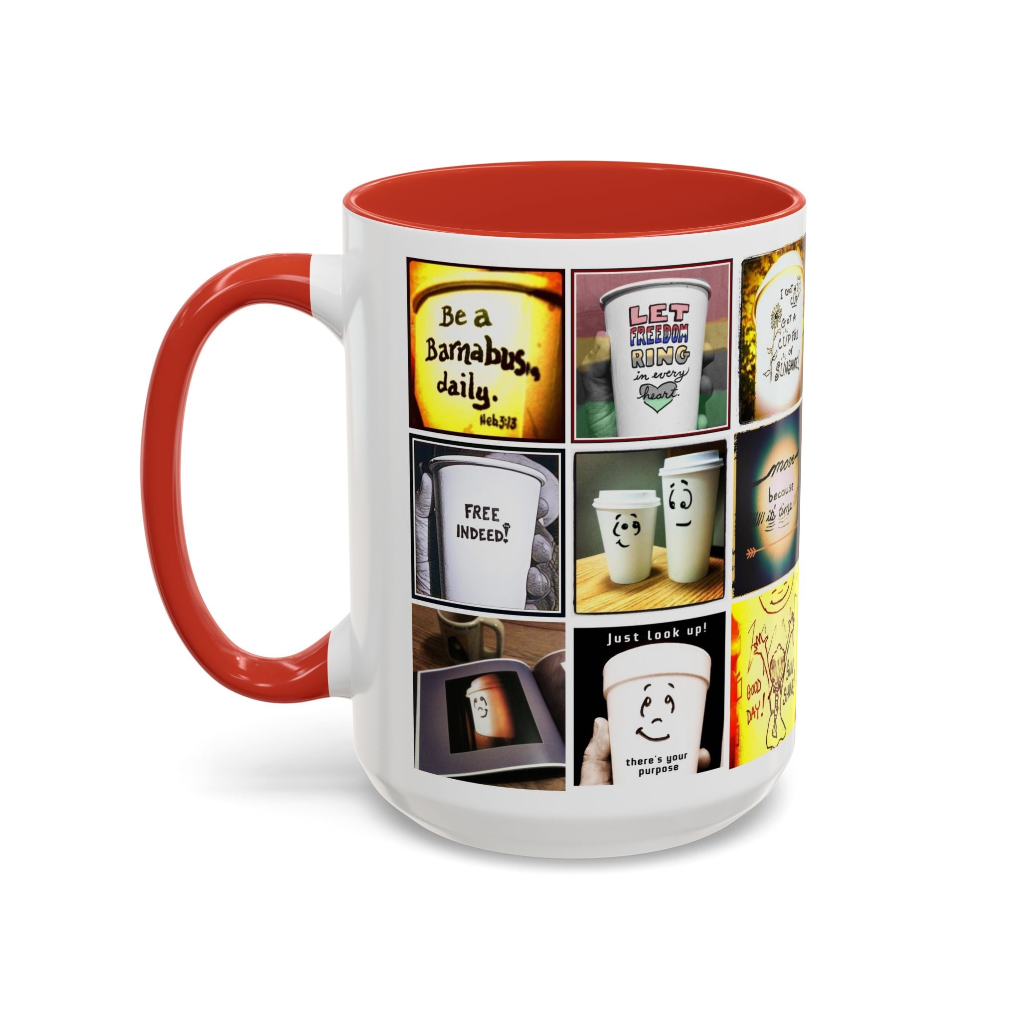 Be a Barnabus Collage Accent Ceramic Mug (11/15oz)