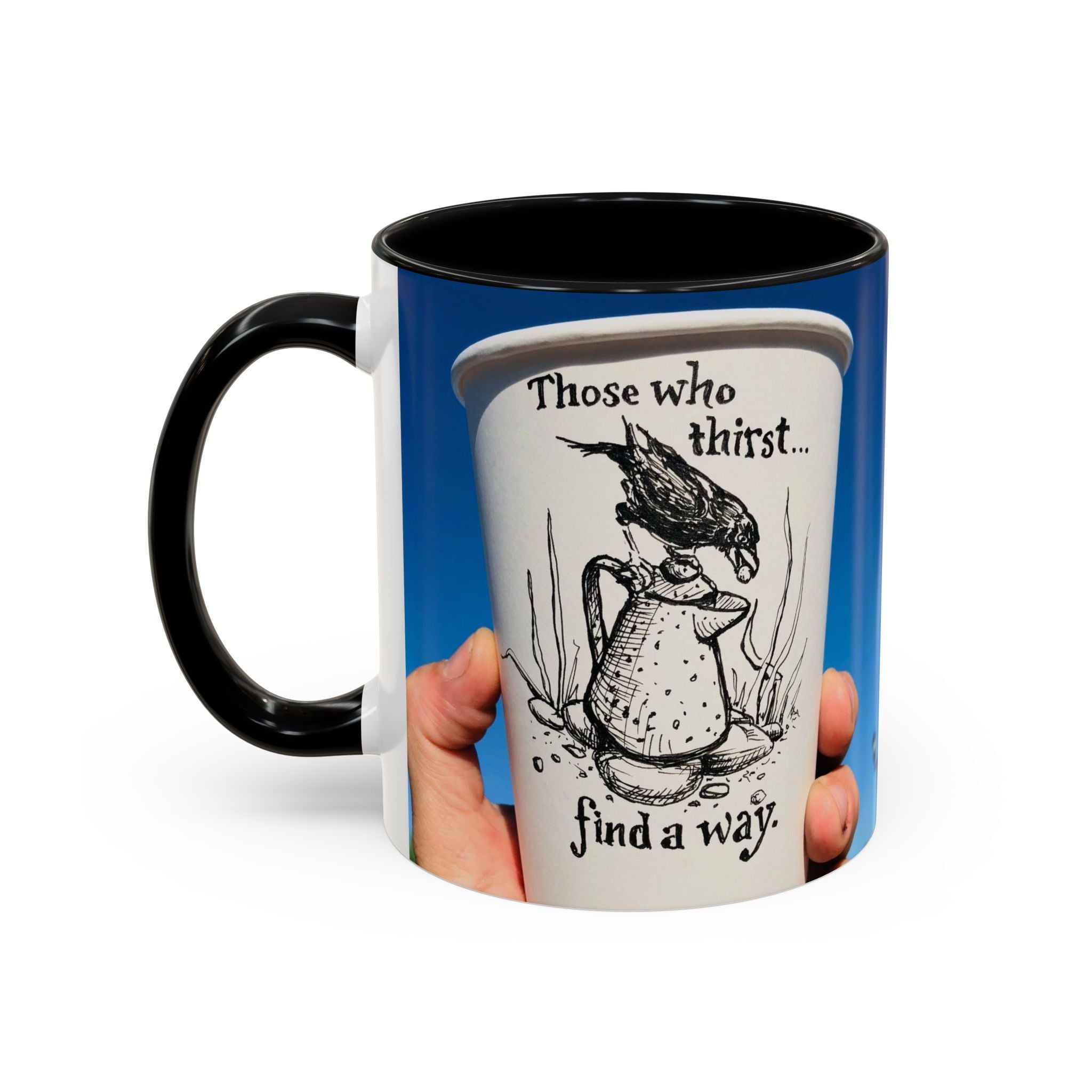 Those Who Thirst Crow Accent Ceramic Mug (11/15oz)