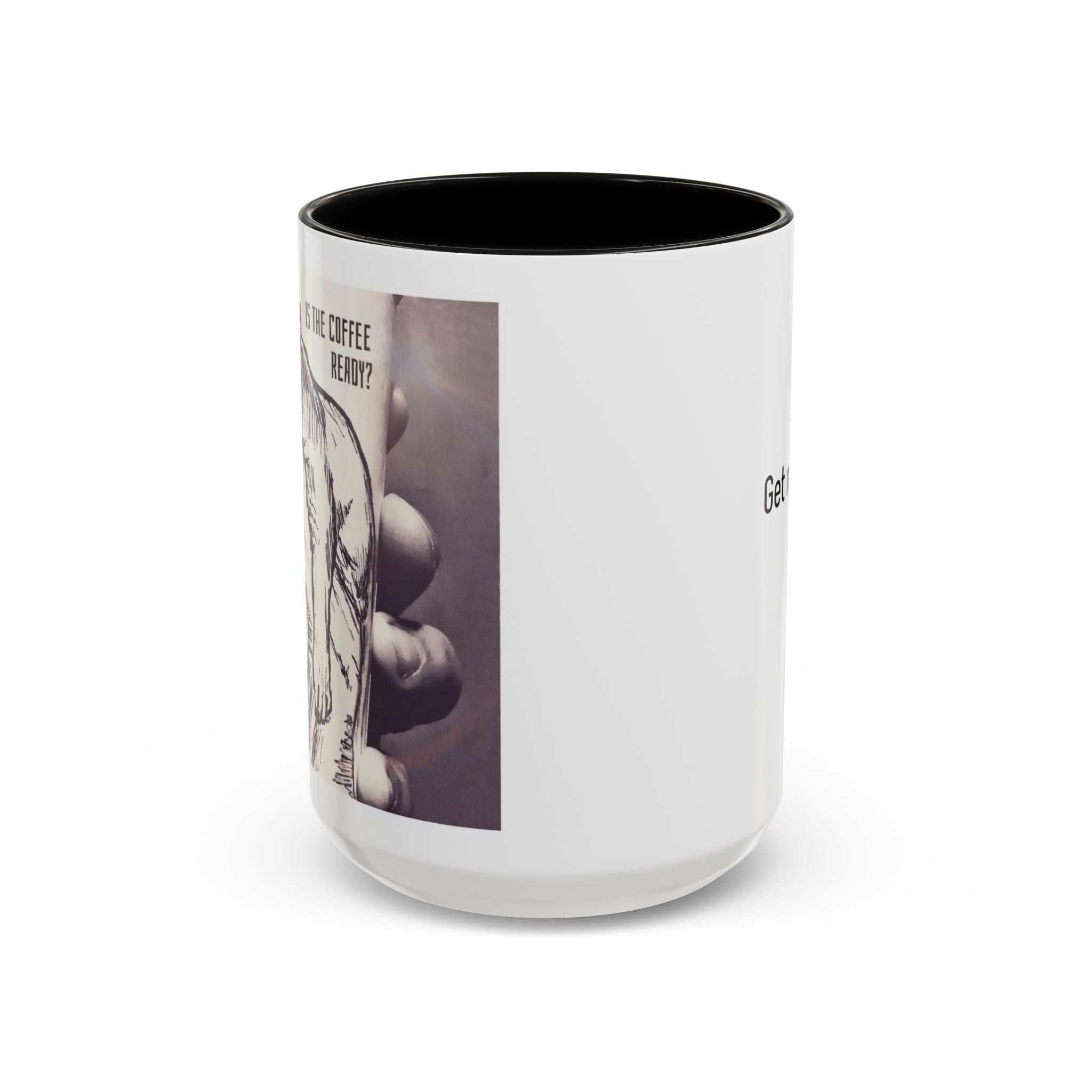 Coffee Ready Lion Accent Ceramic Mug (11/15oz)
