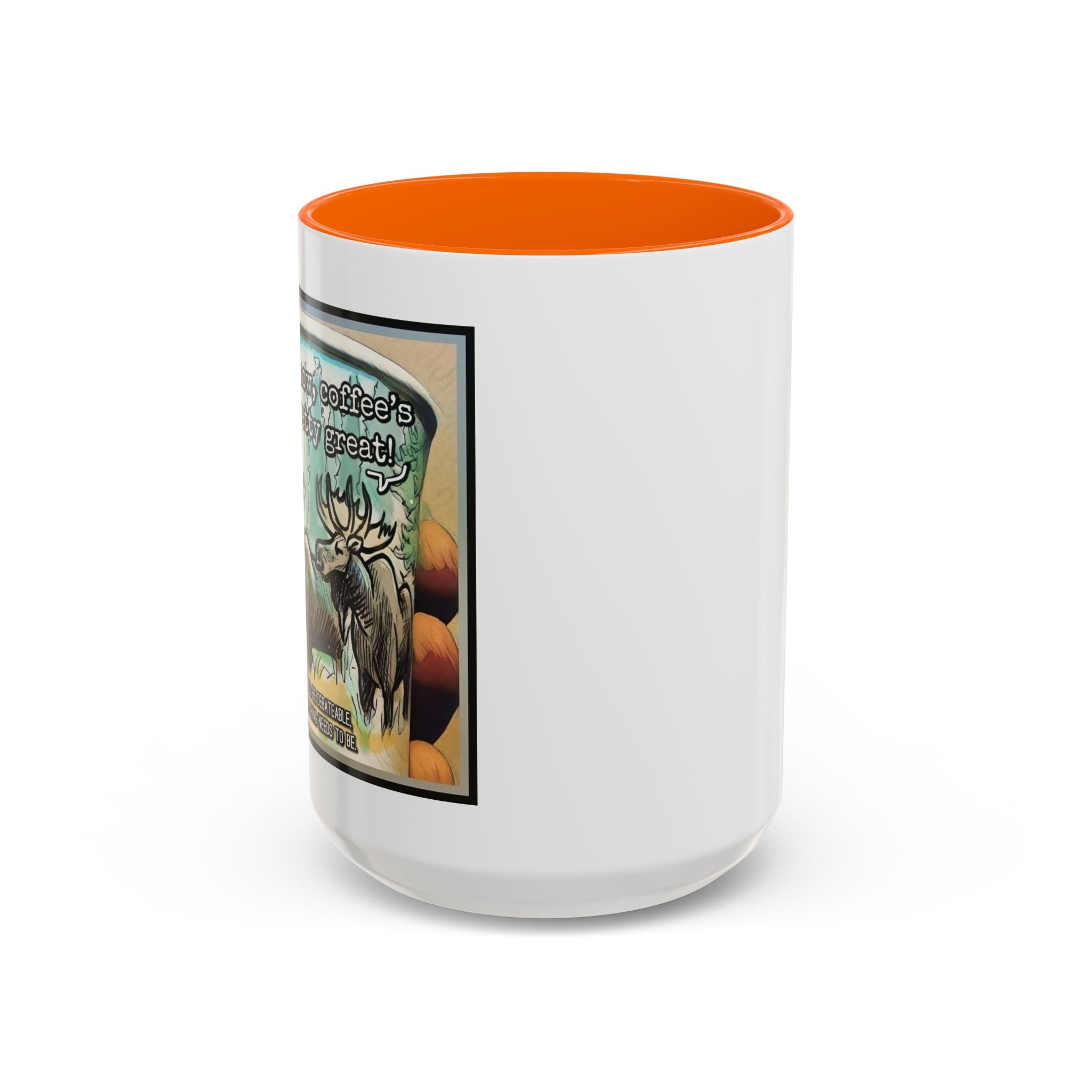 Coffee Mug - Moose Debate Accent Ceramic Mug (11/15oz)