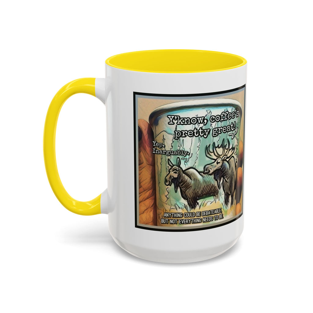 Coffee Mug - Moose Debate Accent Ceramic Mug (11/15oz)