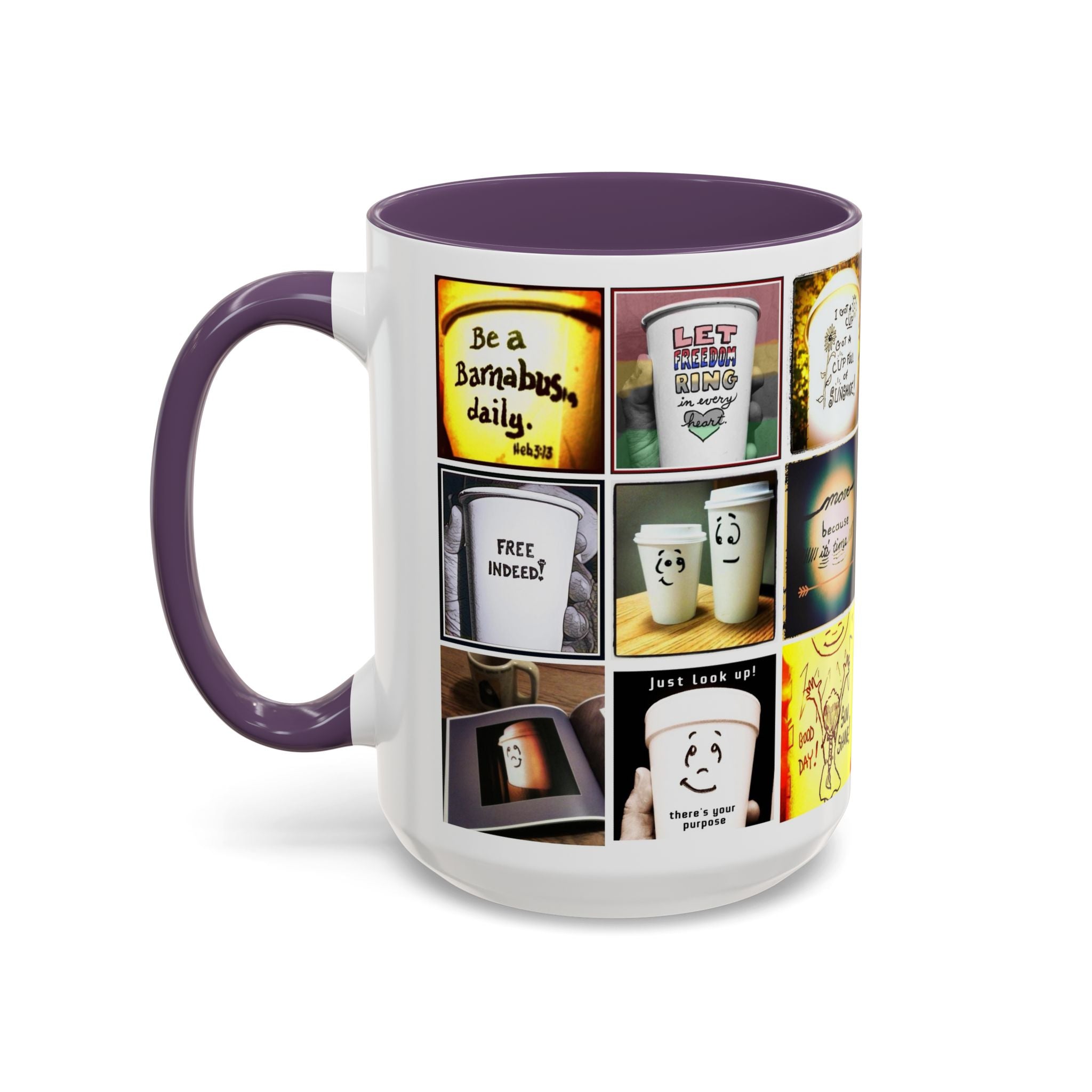 Be a Barnabus Collage Accent Ceramic Mug (11/15oz)