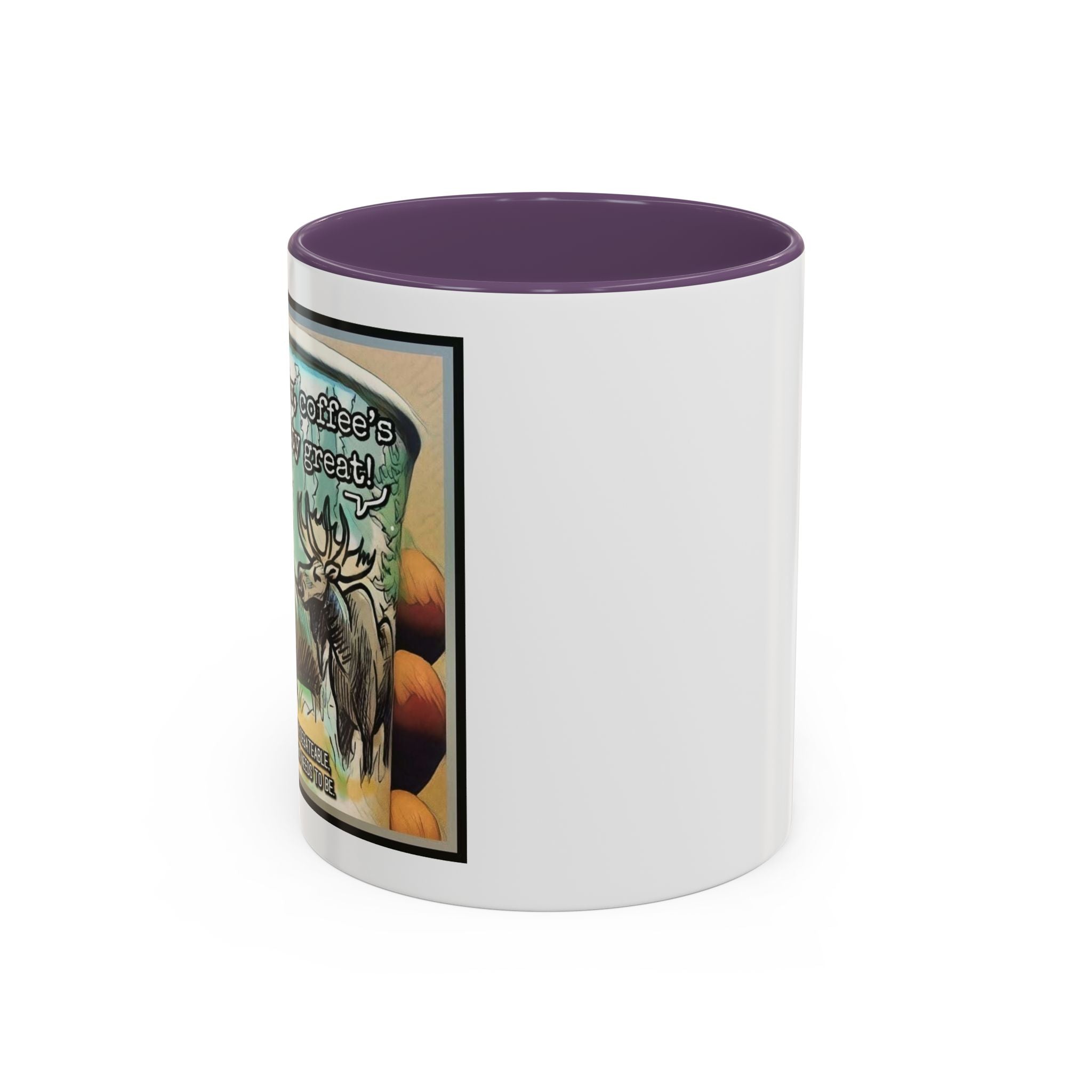 Coffee Mug - Moose Debate Accent Ceramic Mug (11/15oz)