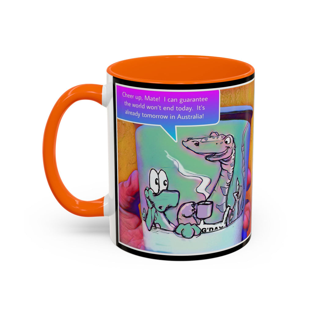 Tomorrow in Aus Dino Accent Ceramic Mug (11/15oz)