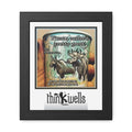 Framed Poster - Moose Debate Coffee Art Print