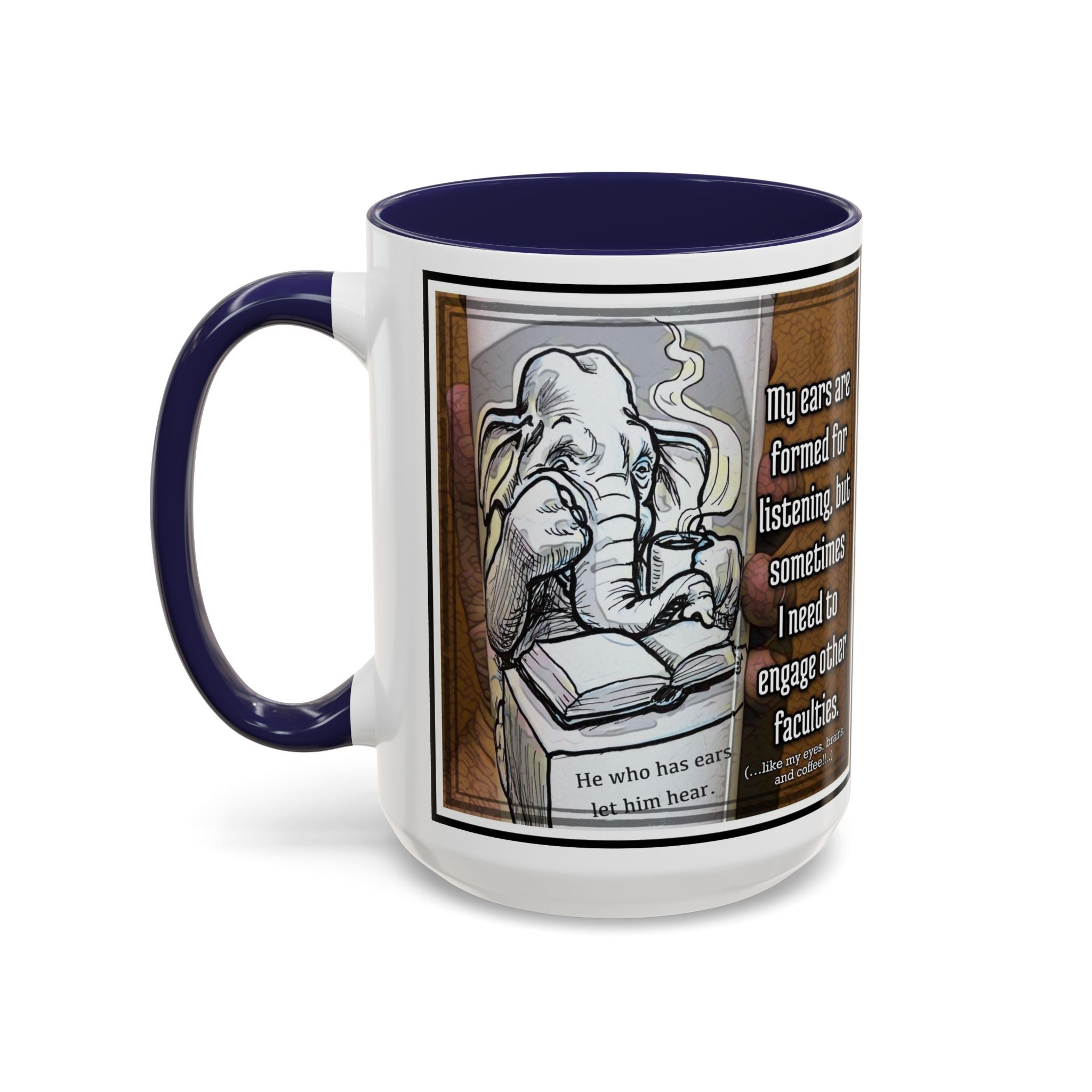 Elephant Engage Accent Ceramic Mug (11/15oz)