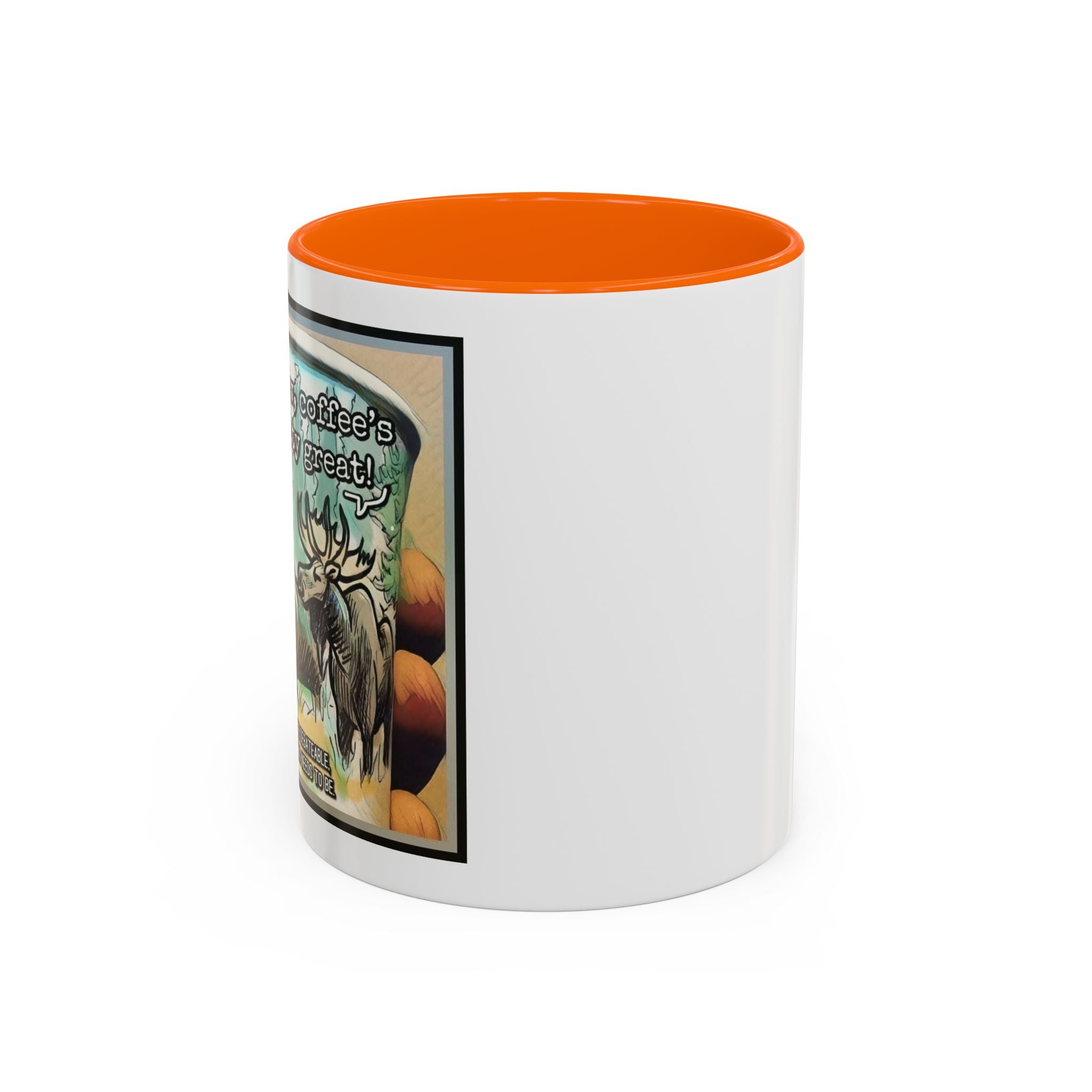 Coffee Mug - Moose Debate Accent Ceramic Mug (11/15oz)