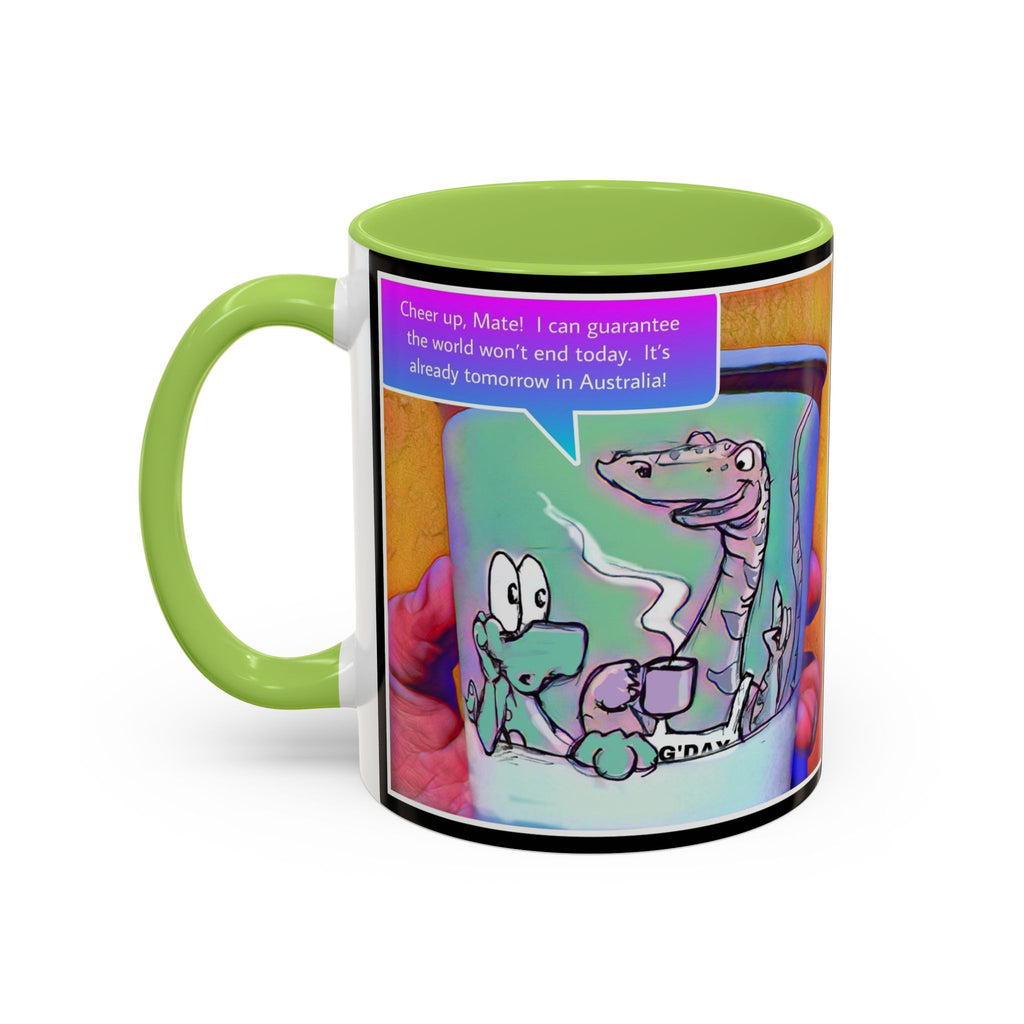 Tomorrow in Aus Dino Accent Ceramic Mug (11/15oz)