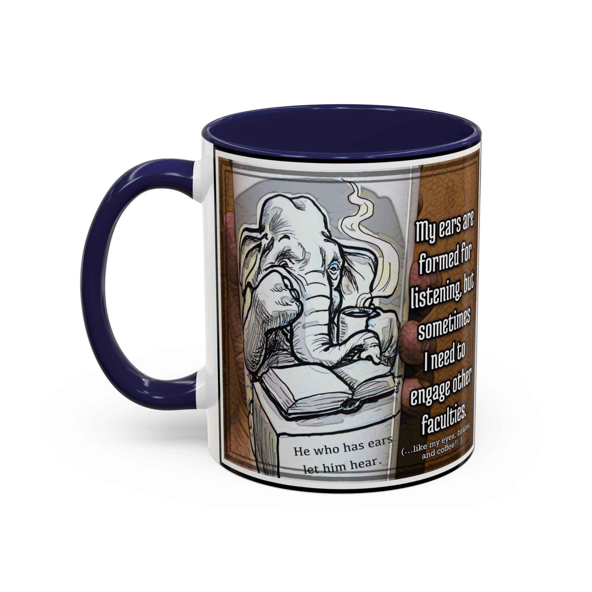 Elephant Engage Accent Ceramic Mug (11/15oz)