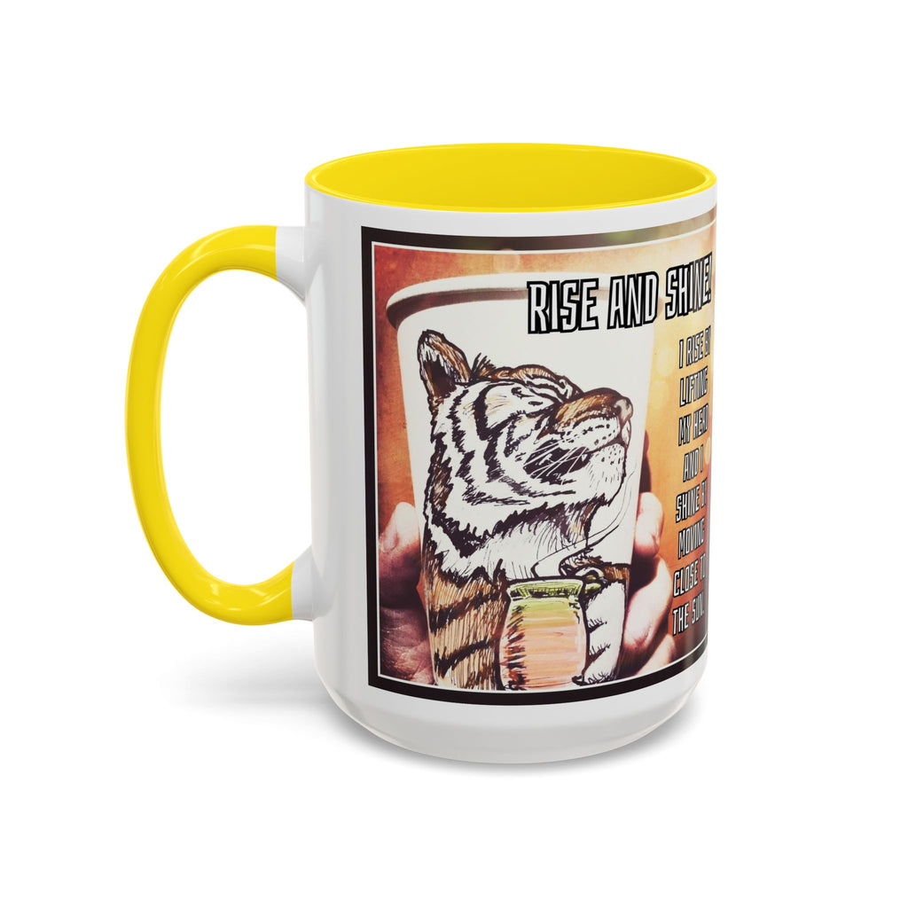 Rise n Shine Tiger Accent Ceramic Mug (11/15oz)