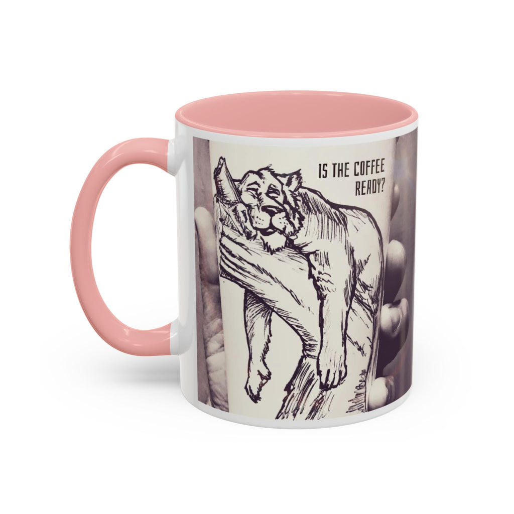 Coffee Ready Lion Accent Ceramic Mug (11/15oz)