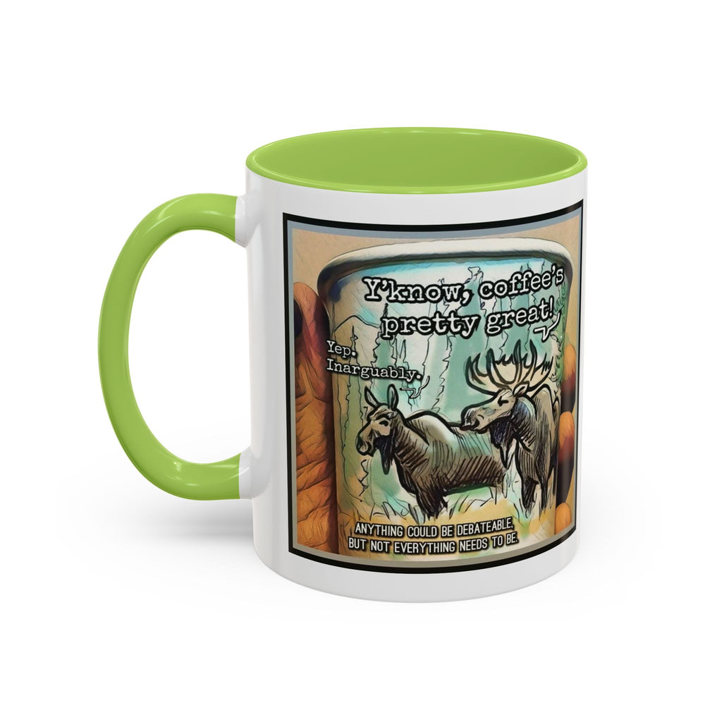 Coffee Mug - Moose Debate Accent Ceramic Mug (11/15oz)