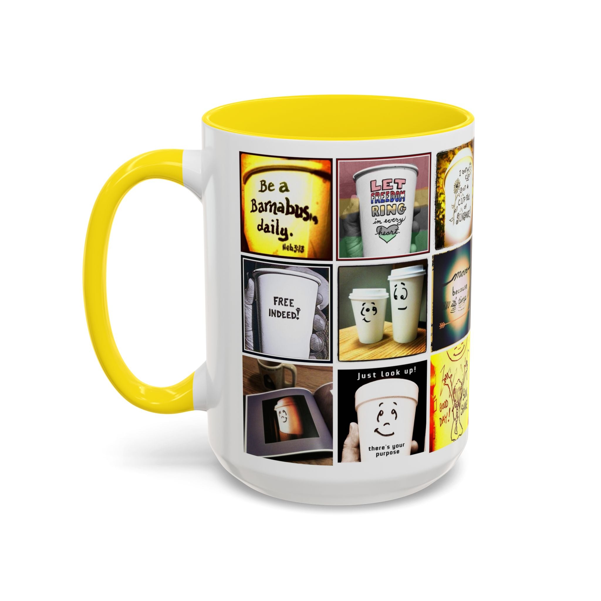 Be a Barnabus Collage Accent Ceramic Mug (11/15oz)