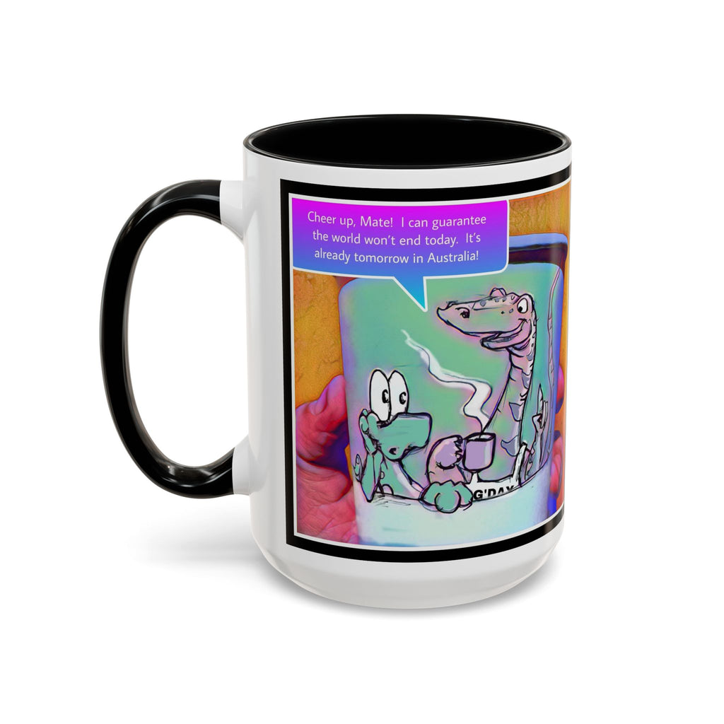 Tomorrow in Aus Dino Accent Ceramic Mug (11/15oz)