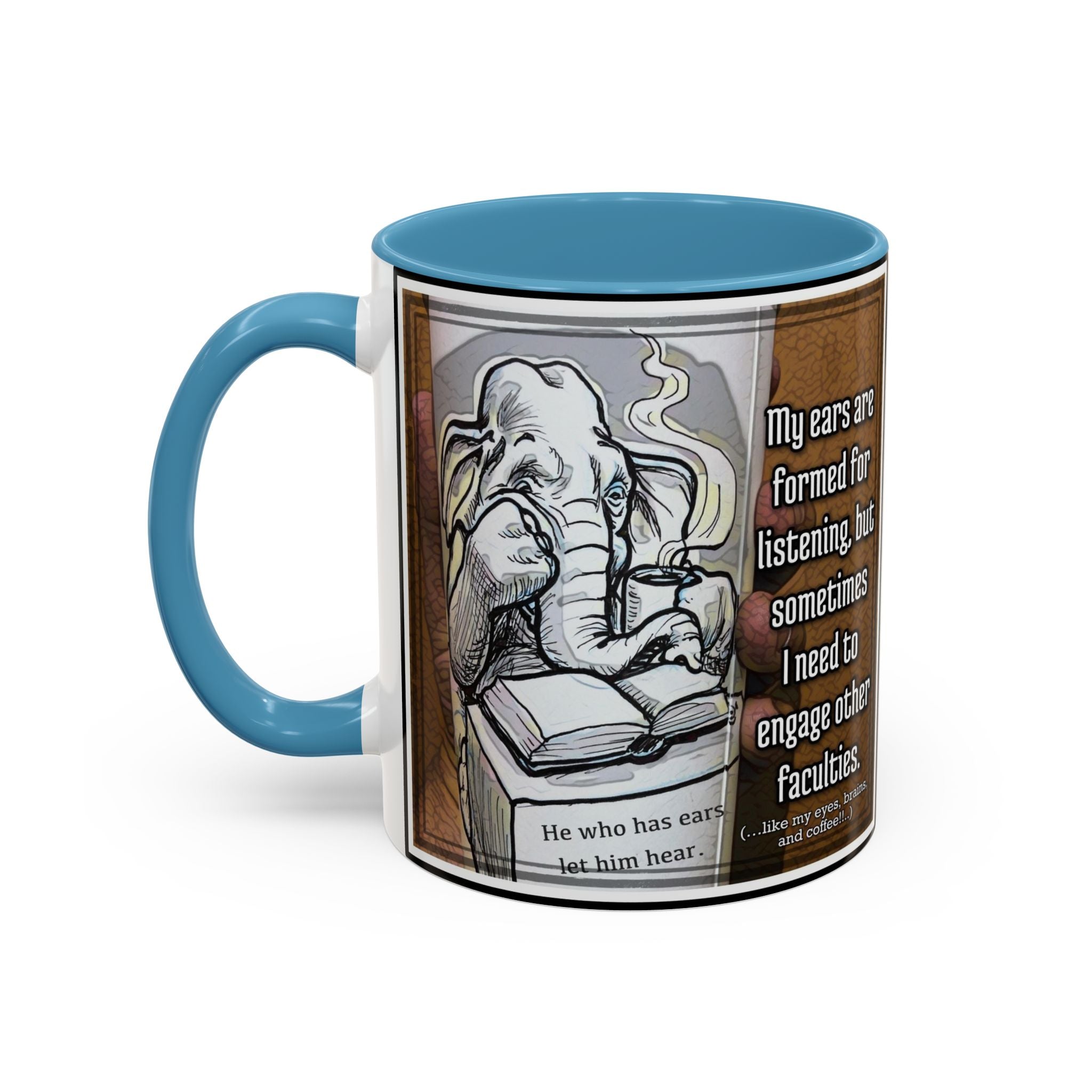Elephant Engage Accent Ceramic Mug (11/15oz)