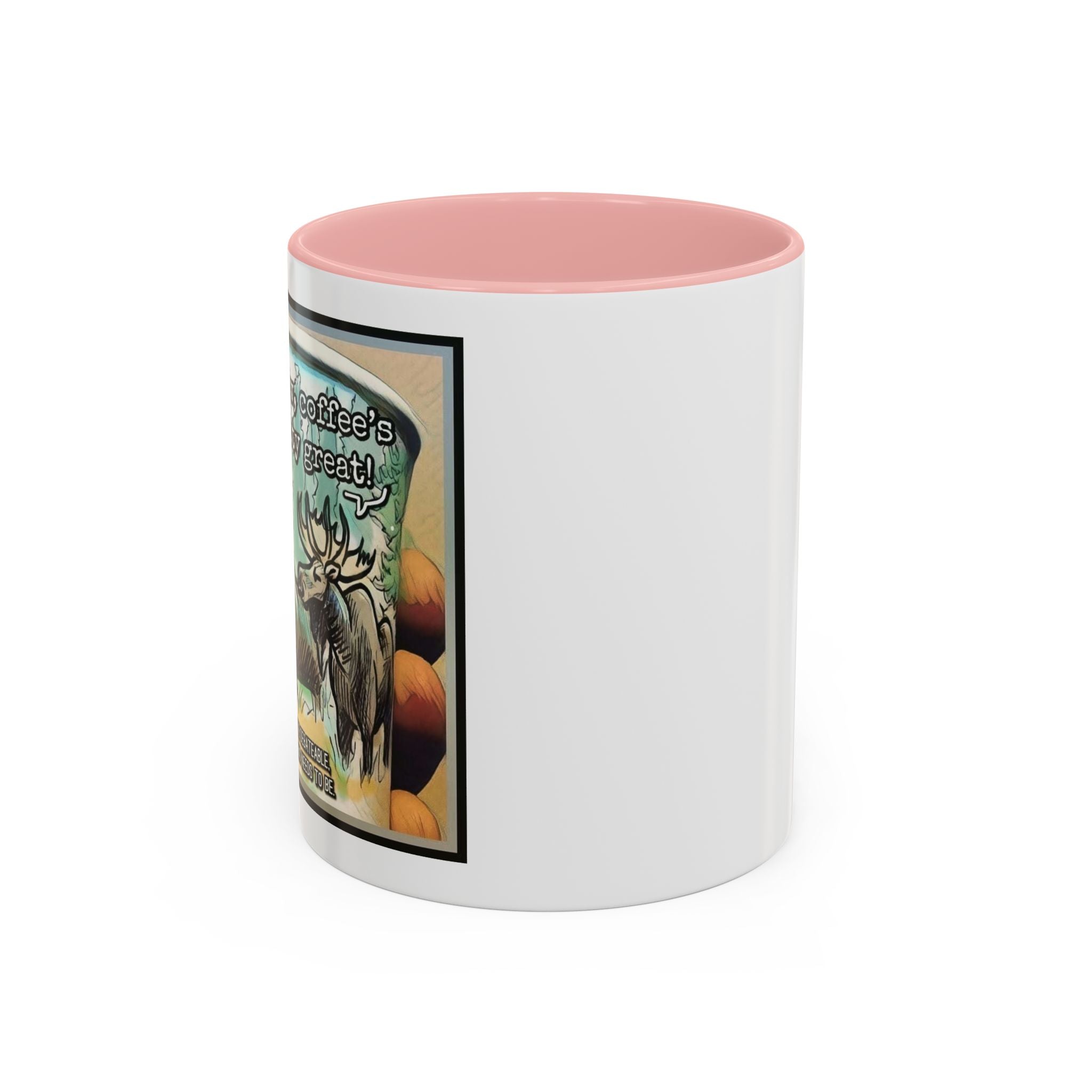 Coffee Mug - Moose Debate Accent Ceramic Mug (11/15oz)