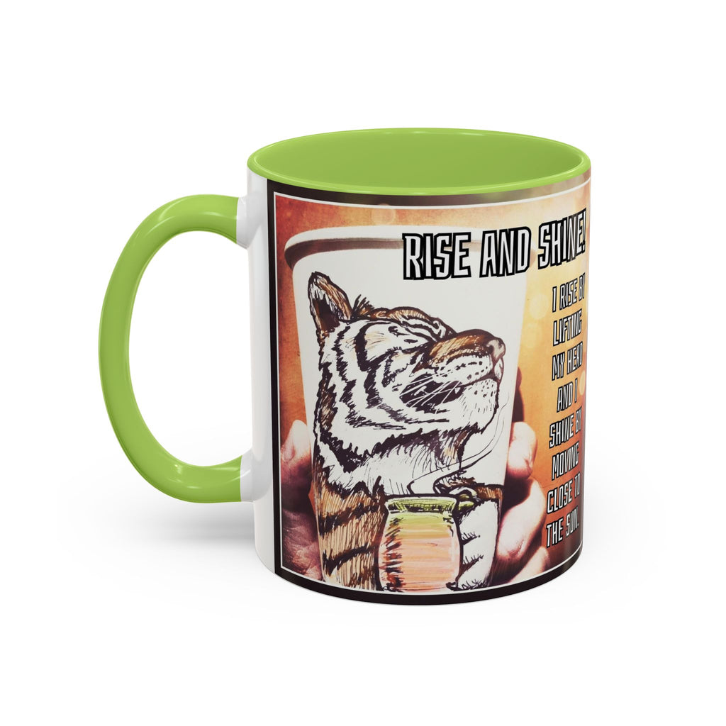 Rise n Shine Tiger Accent Ceramic Mug (11/15oz)