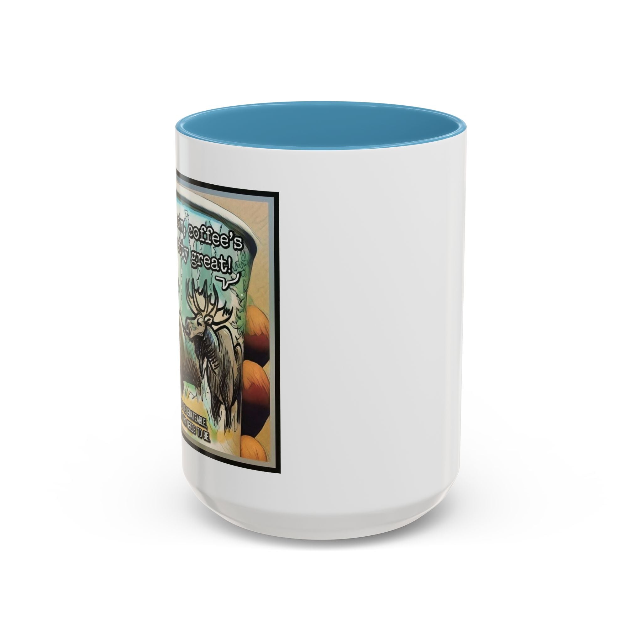 Coffee Mug - Moose Debate Accent Ceramic Mug (11/15oz)
