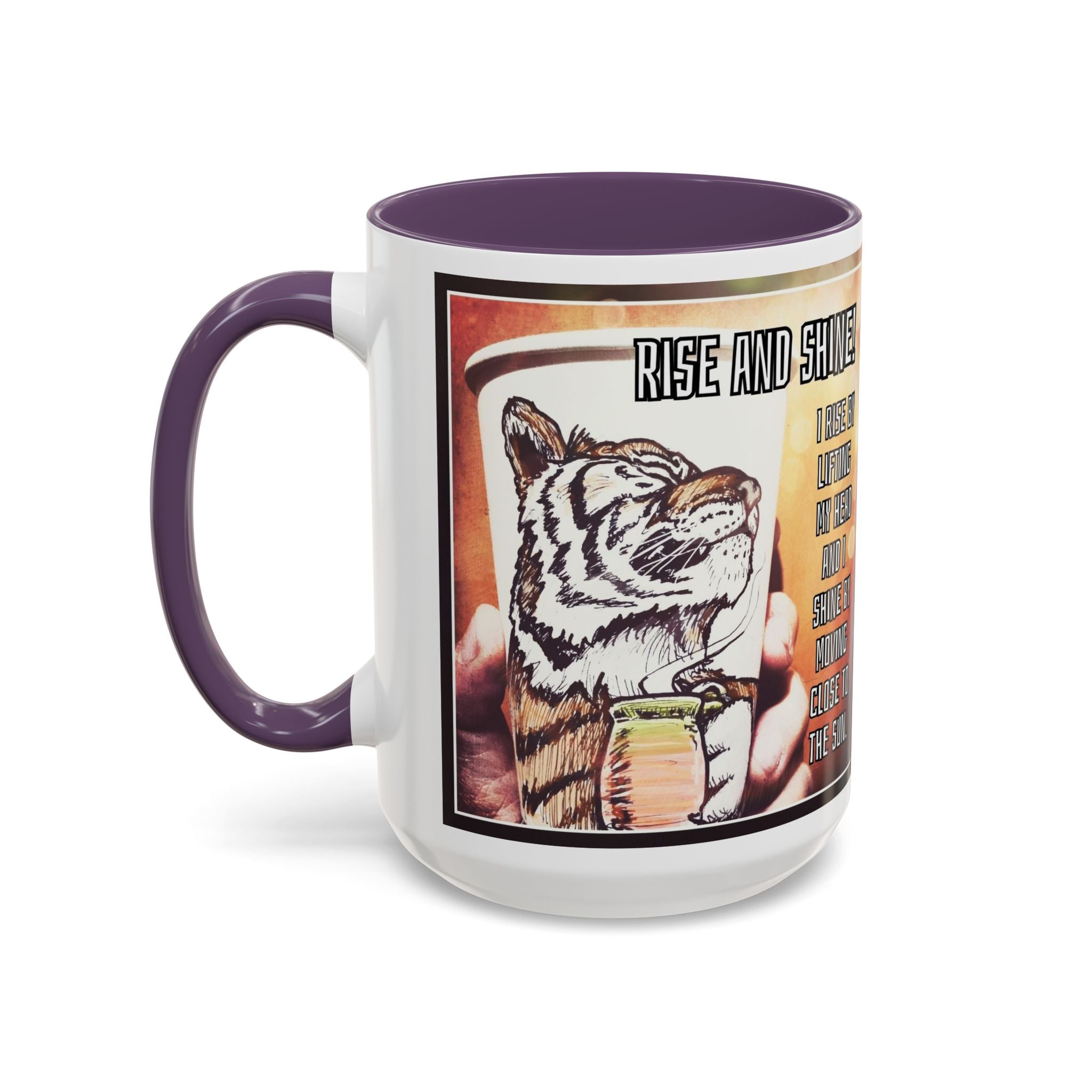 Rise n Shine Tiger Accent Ceramic Mug (11/15oz)