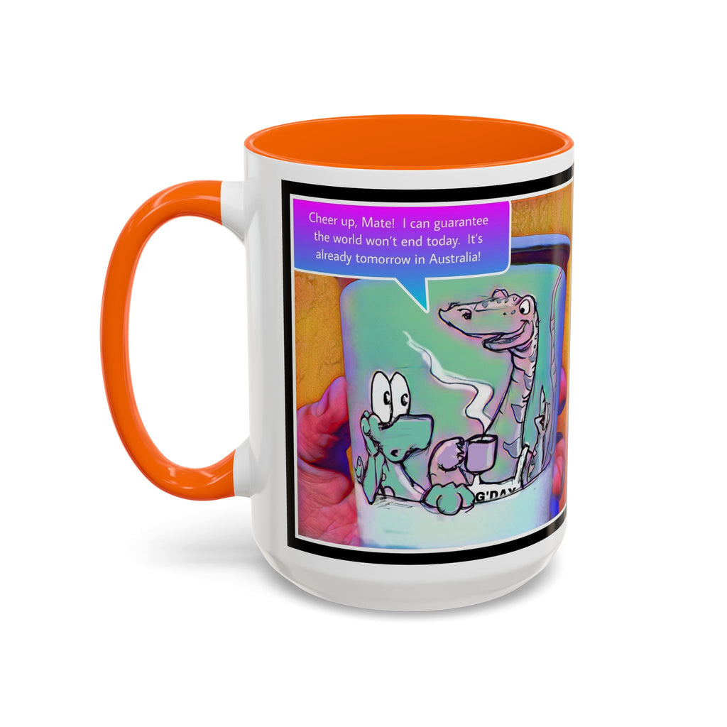 Tomorrow in Aus Dino Accent Ceramic Mug (11/15oz)