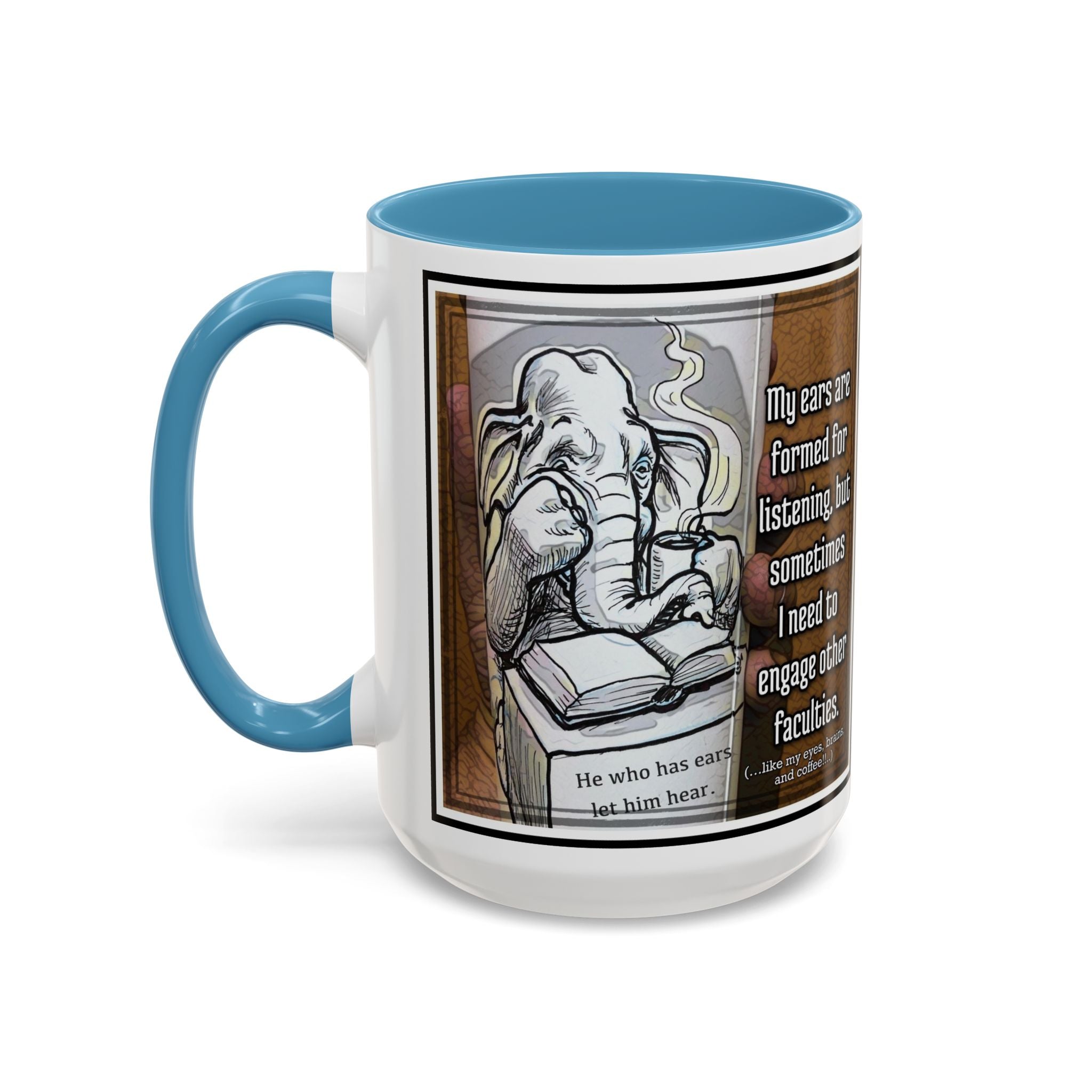 Elephant Engage Accent Ceramic Mug (11/15oz)