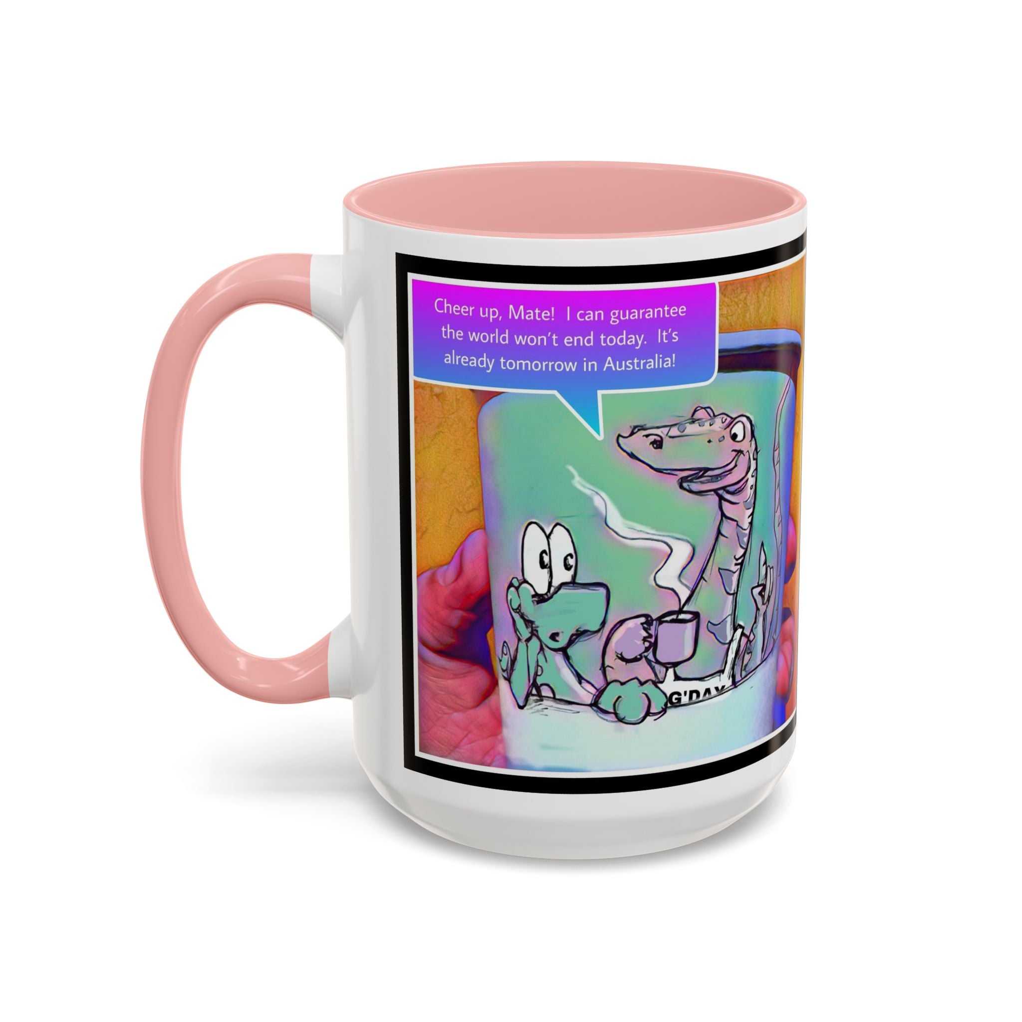 Tomorrow in Aus Dino Accent Ceramic Mug (11/15oz)