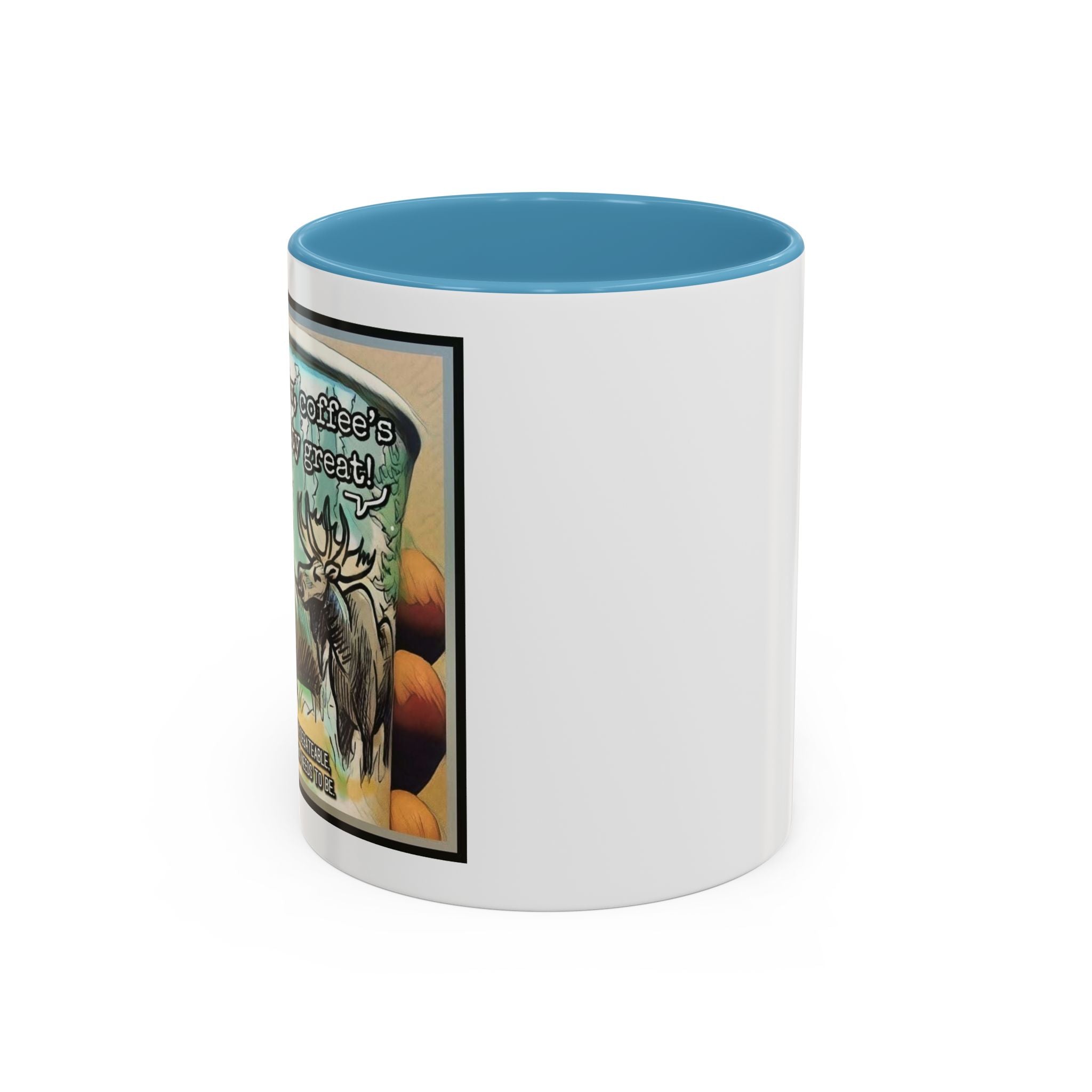 Coffee Mug - Moose Debate Accent Ceramic Mug (11/15oz)