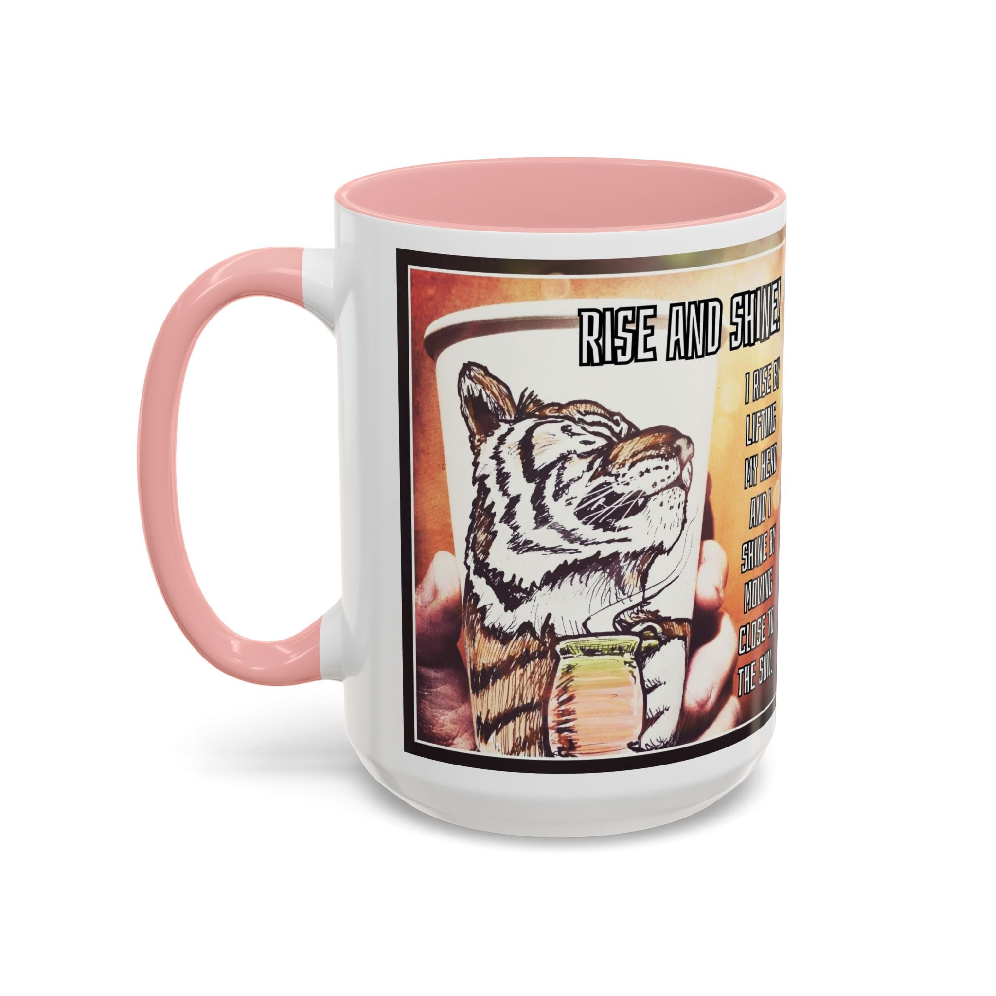 Rise n Shine Tiger Accent Ceramic Mug (11/15oz)