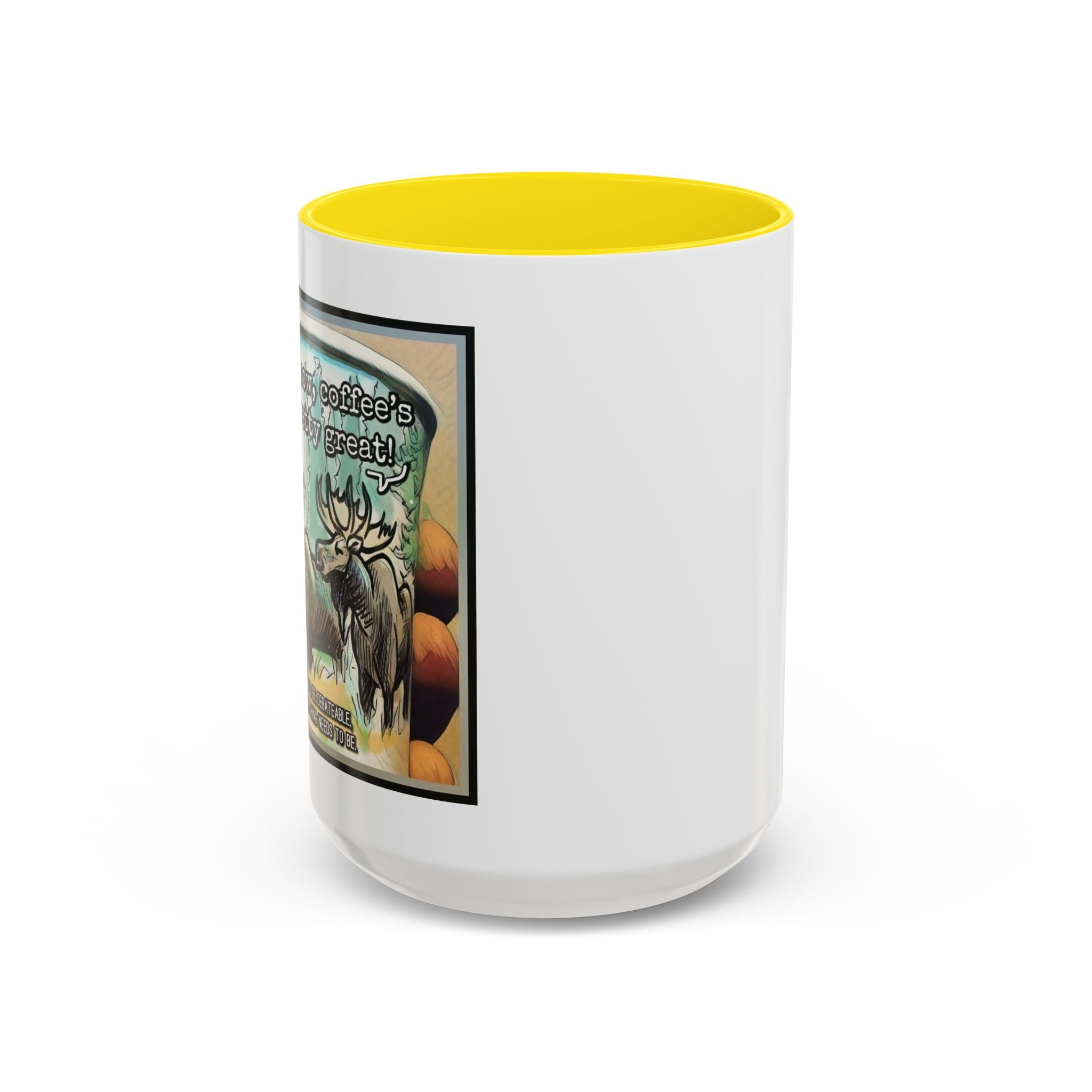 Coffee Mug - Moose Debate Accent Ceramic Mug (11/15oz)