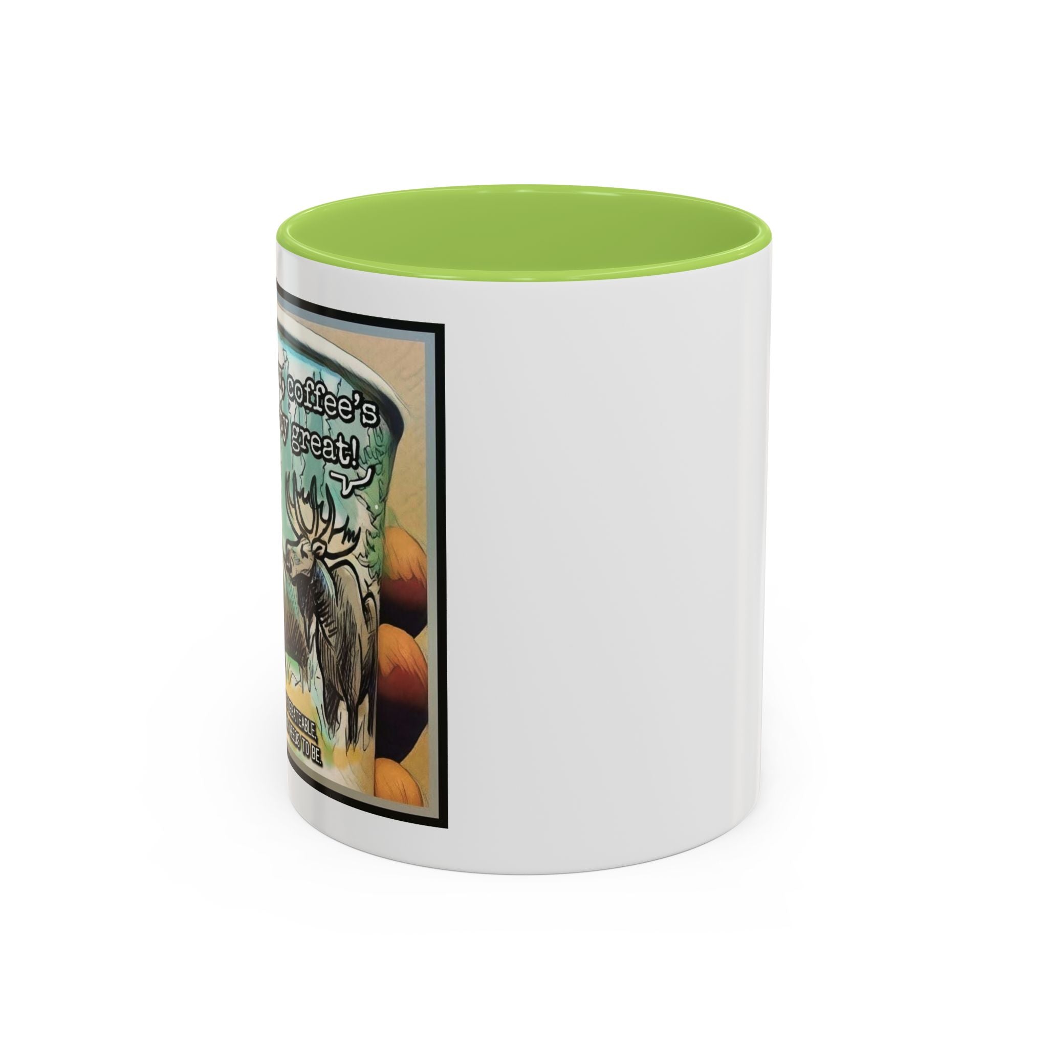 Coffee Mug - Moose Debate Accent Ceramic Mug (11/15oz)