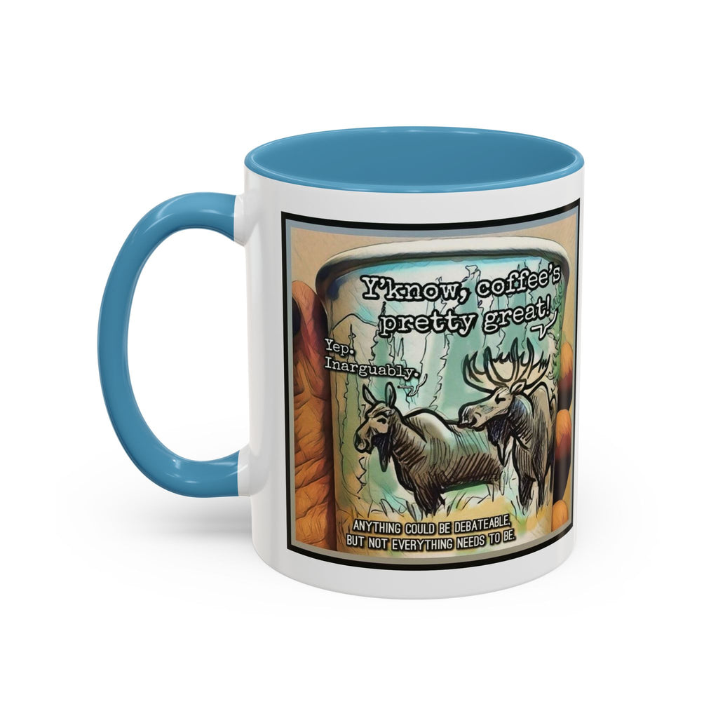 Coffee Mug - Moose Debate Accent Ceramic Mug (11/15oz)