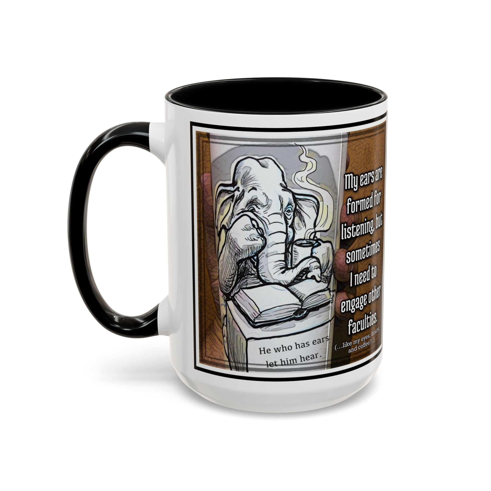 Elephant Engage Accent Ceramic Mug (11/15oz)
