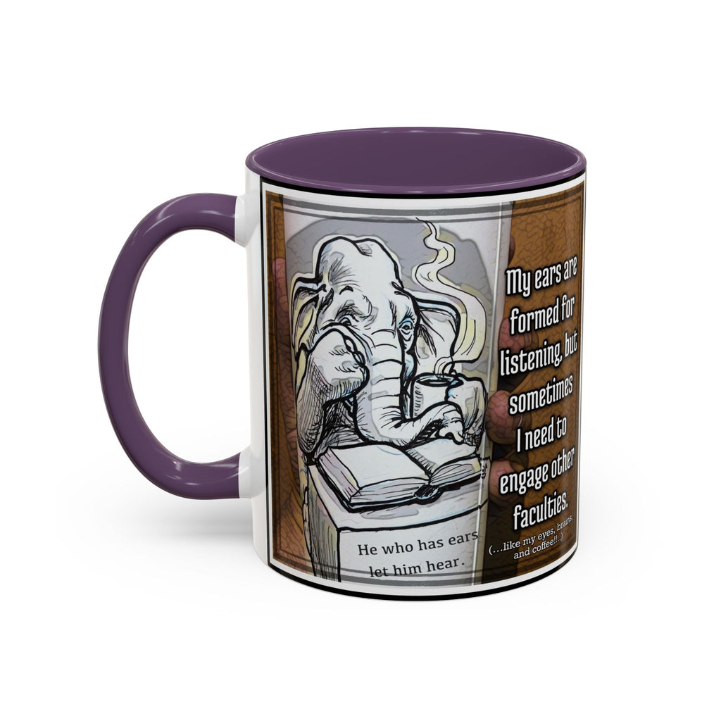 Elephant Engage Accent Ceramic Mug (11/15oz)