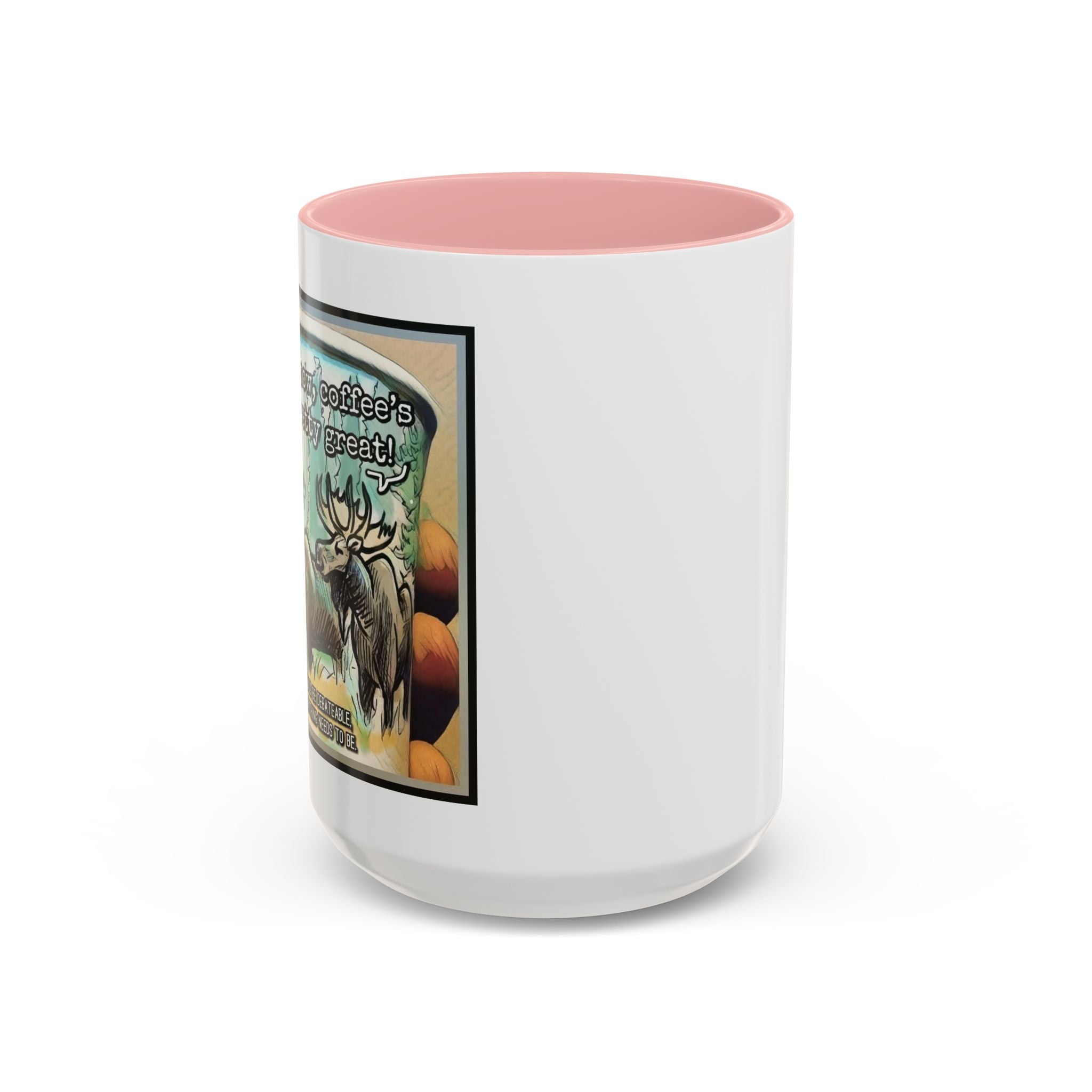 Coffee Mug - Moose Debate Accent Ceramic Mug (11/15oz)