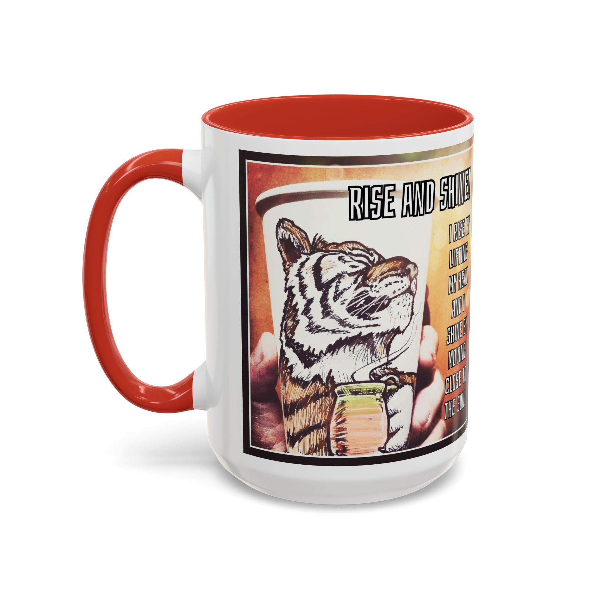 Rise n Shine Tiger Accent Ceramic Mug (11/15oz)