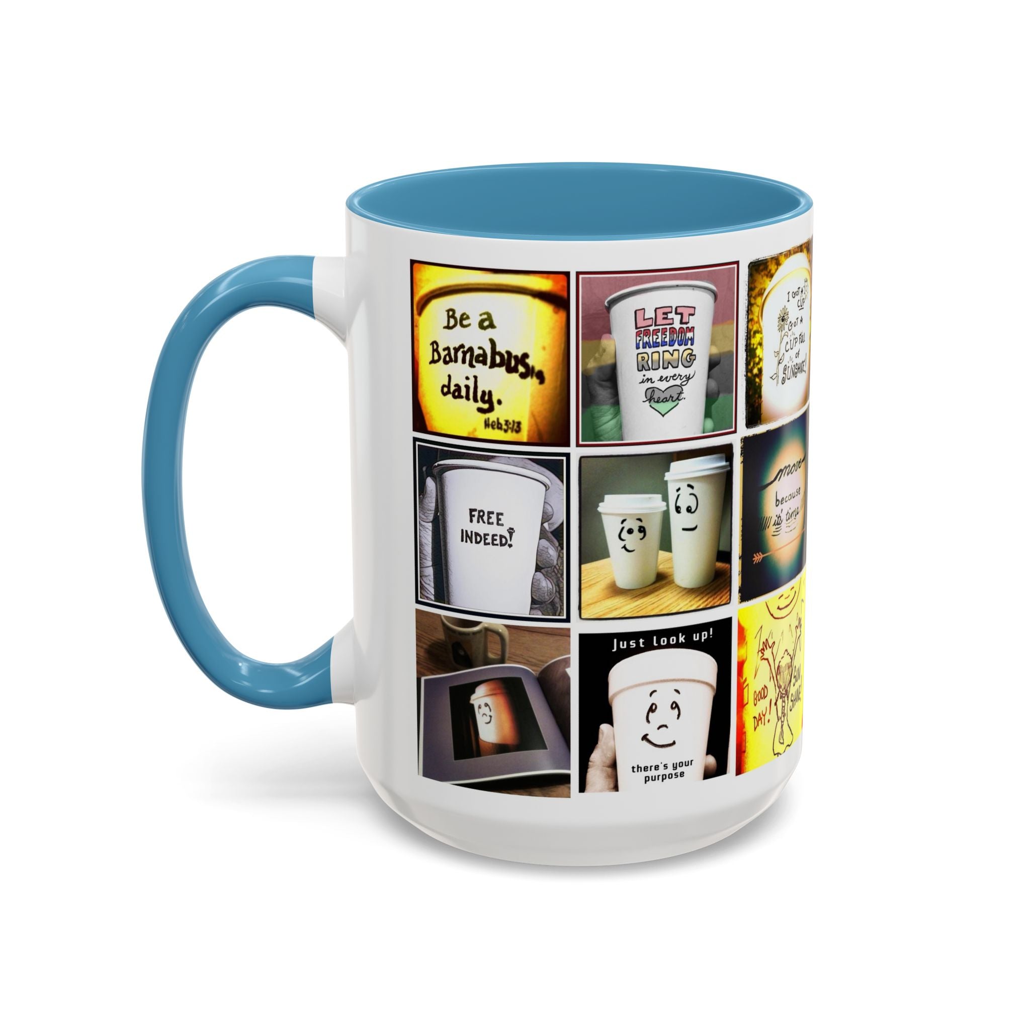 Be a Barnabus Collage Accent Ceramic Mug (11/15oz)