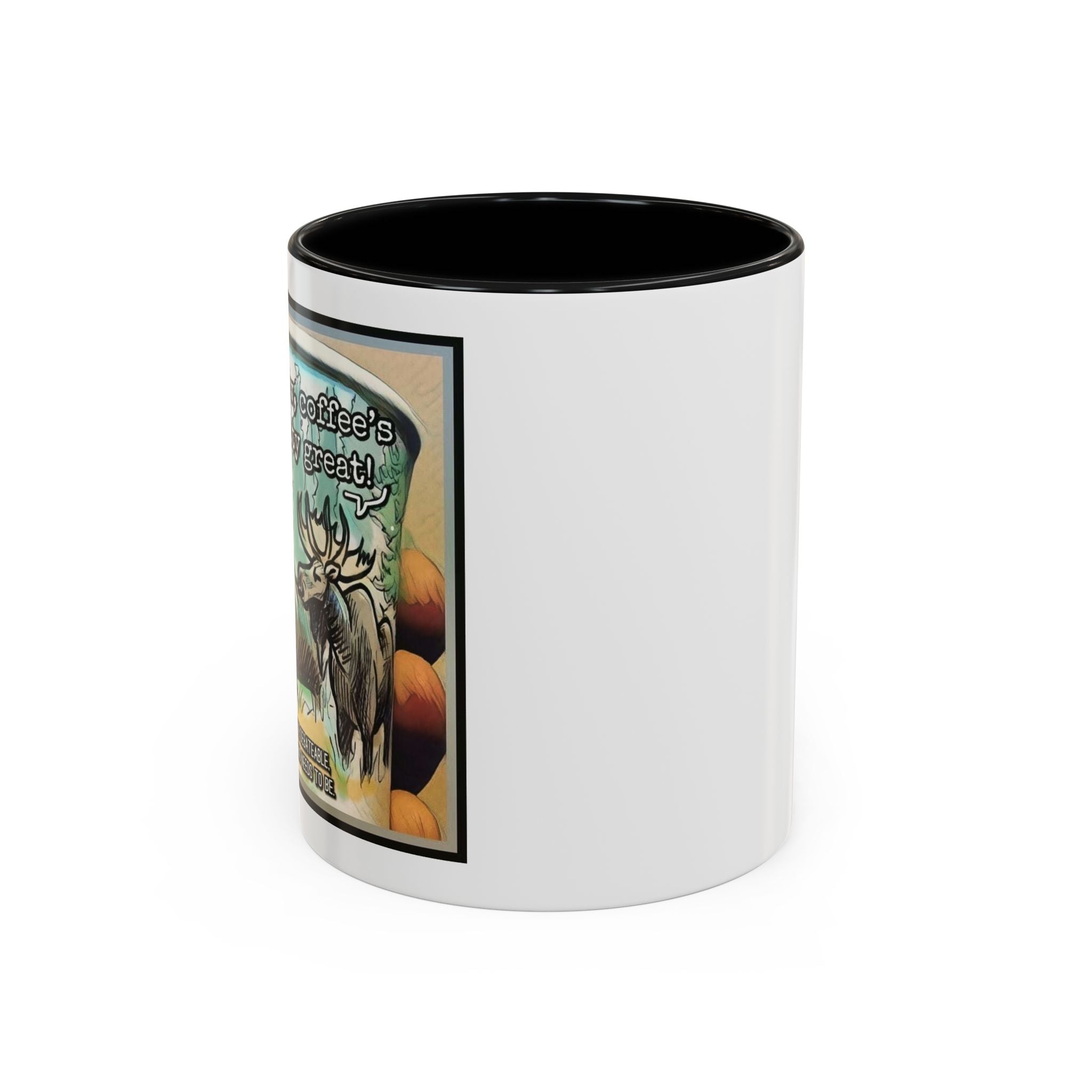 Coffee Mug - Moose Debate Accent Ceramic Mug (11/15oz)