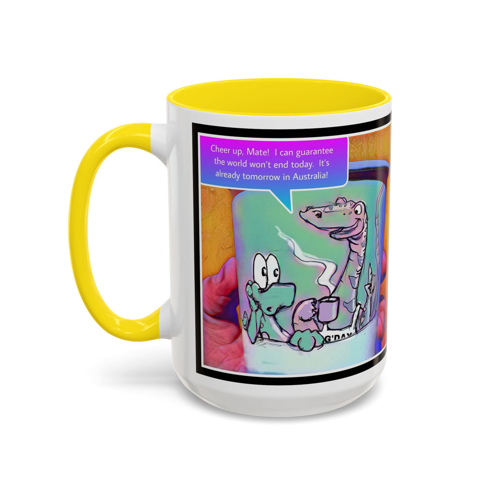 Tomorrow in Aus Dino Accent Ceramic Mug (11/15oz)