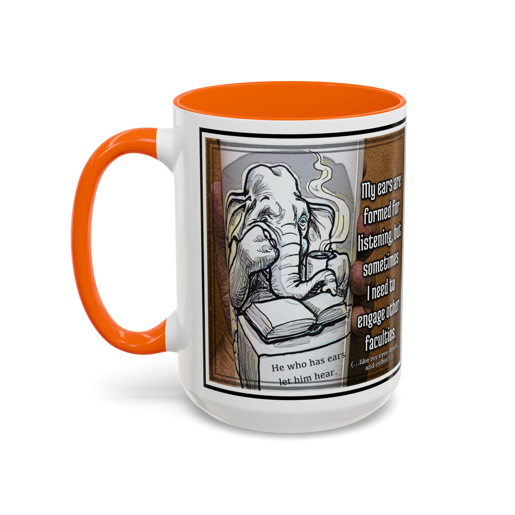 Elephant Engage Accent Ceramic Mug (11/15oz)