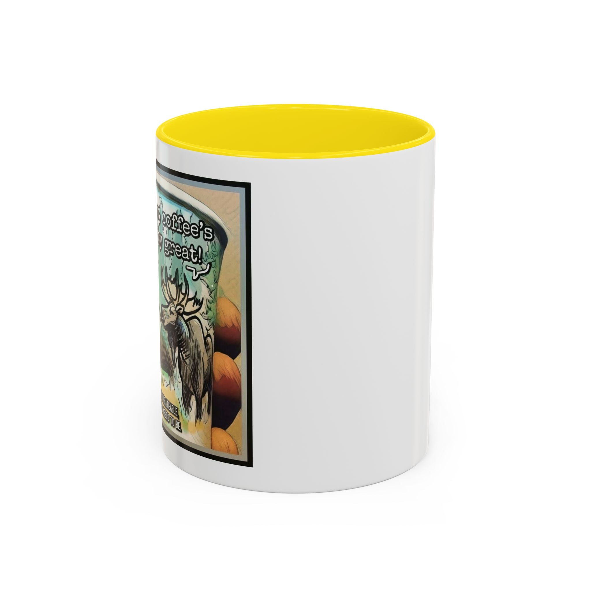 Coffee Mug - Moose Debate Accent Ceramic Mug (11/15oz)
