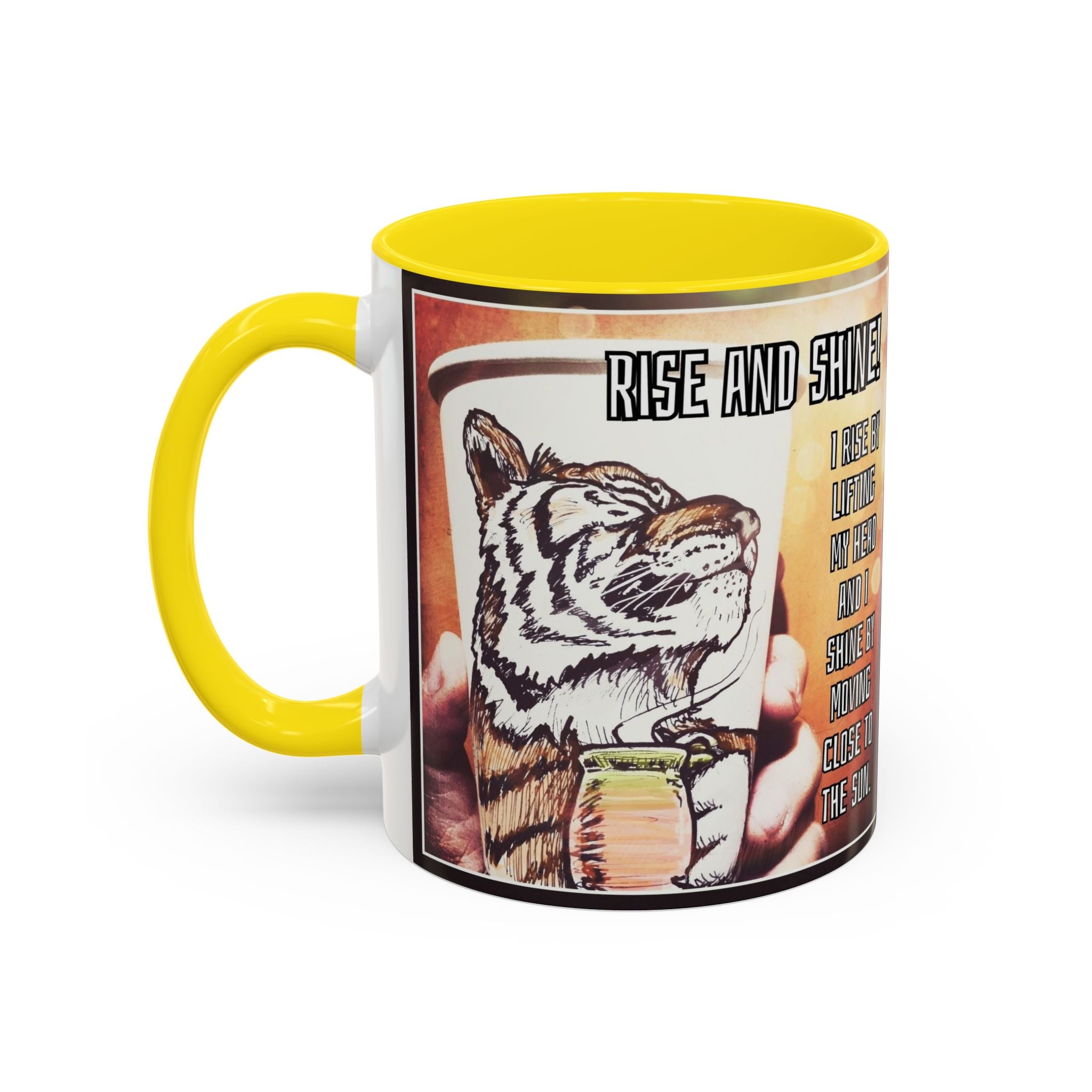 Rise n Shine Tiger Accent Ceramic Mug (11/15oz)