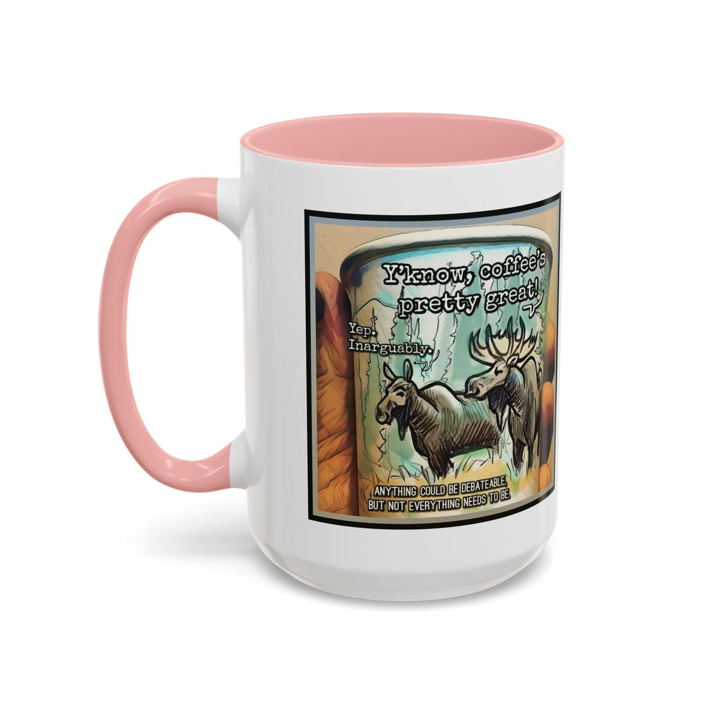 Coffee Mug - Moose Debate Accent Ceramic Mug (11/15oz)