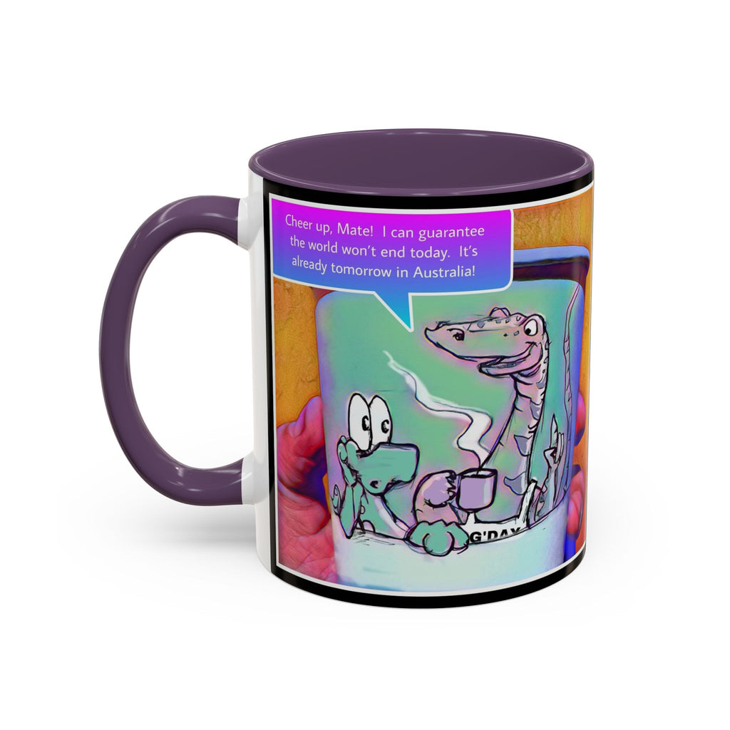 Tomorrow in Aus Dino Accent Ceramic Mug (11/15oz)