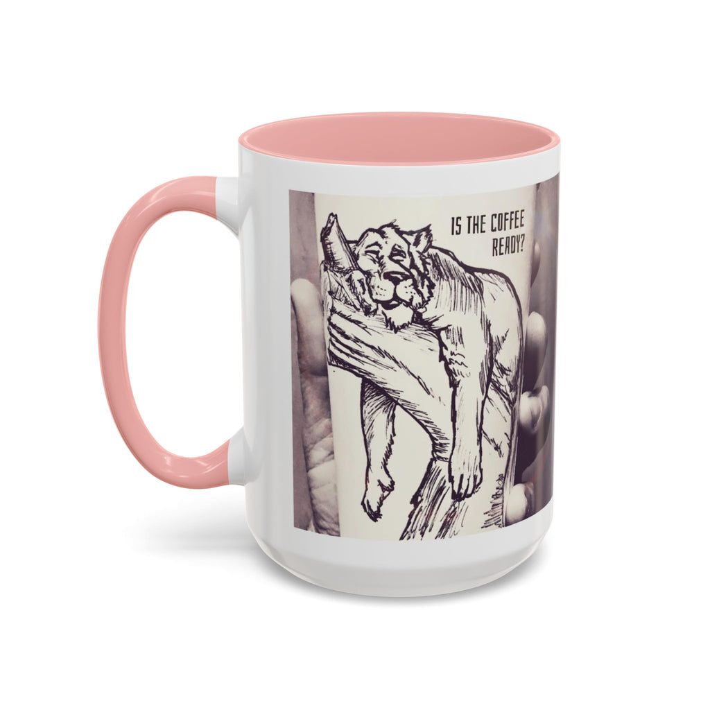 Coffee Ready Lion Accent Ceramic Mug (11/15oz)