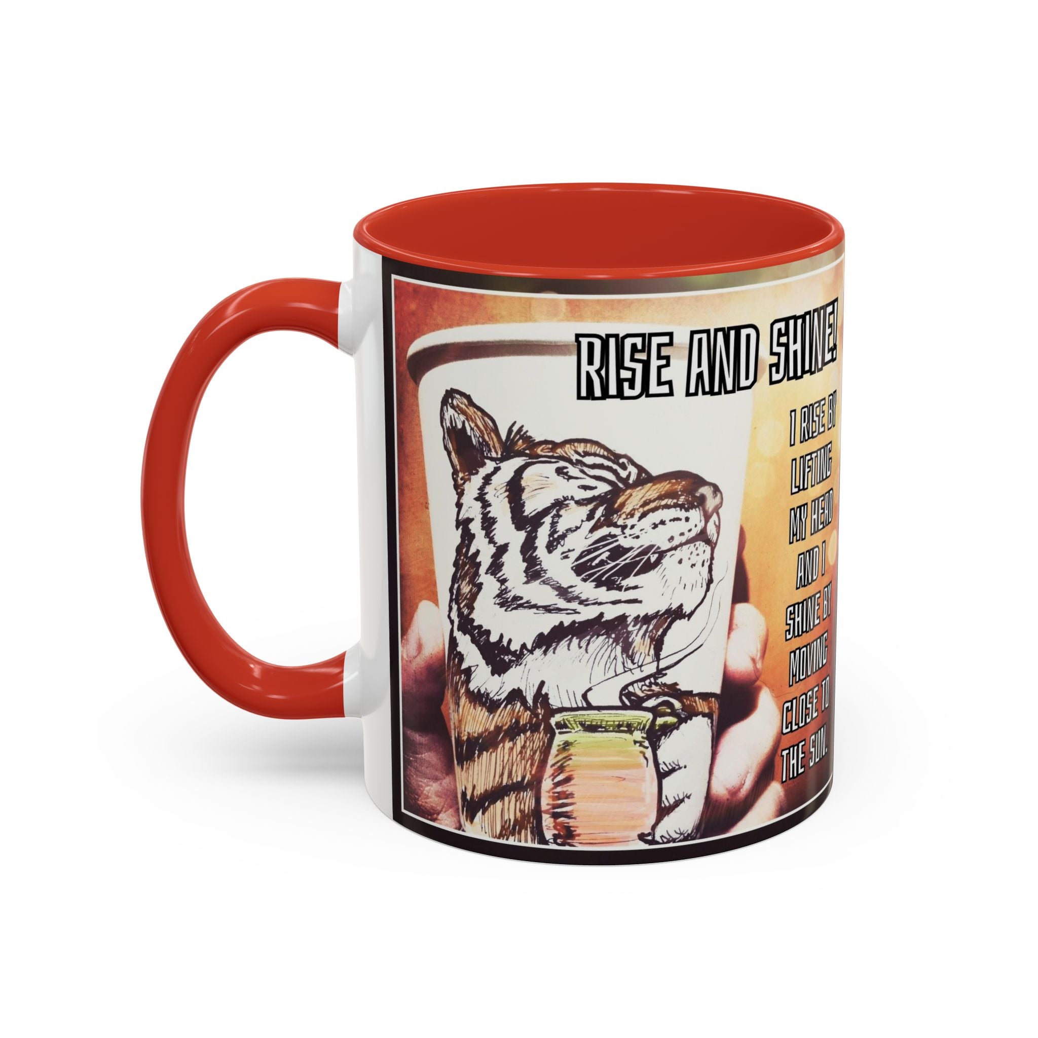 Rise n Shine Tiger Accent Ceramic Mug (11/15oz)