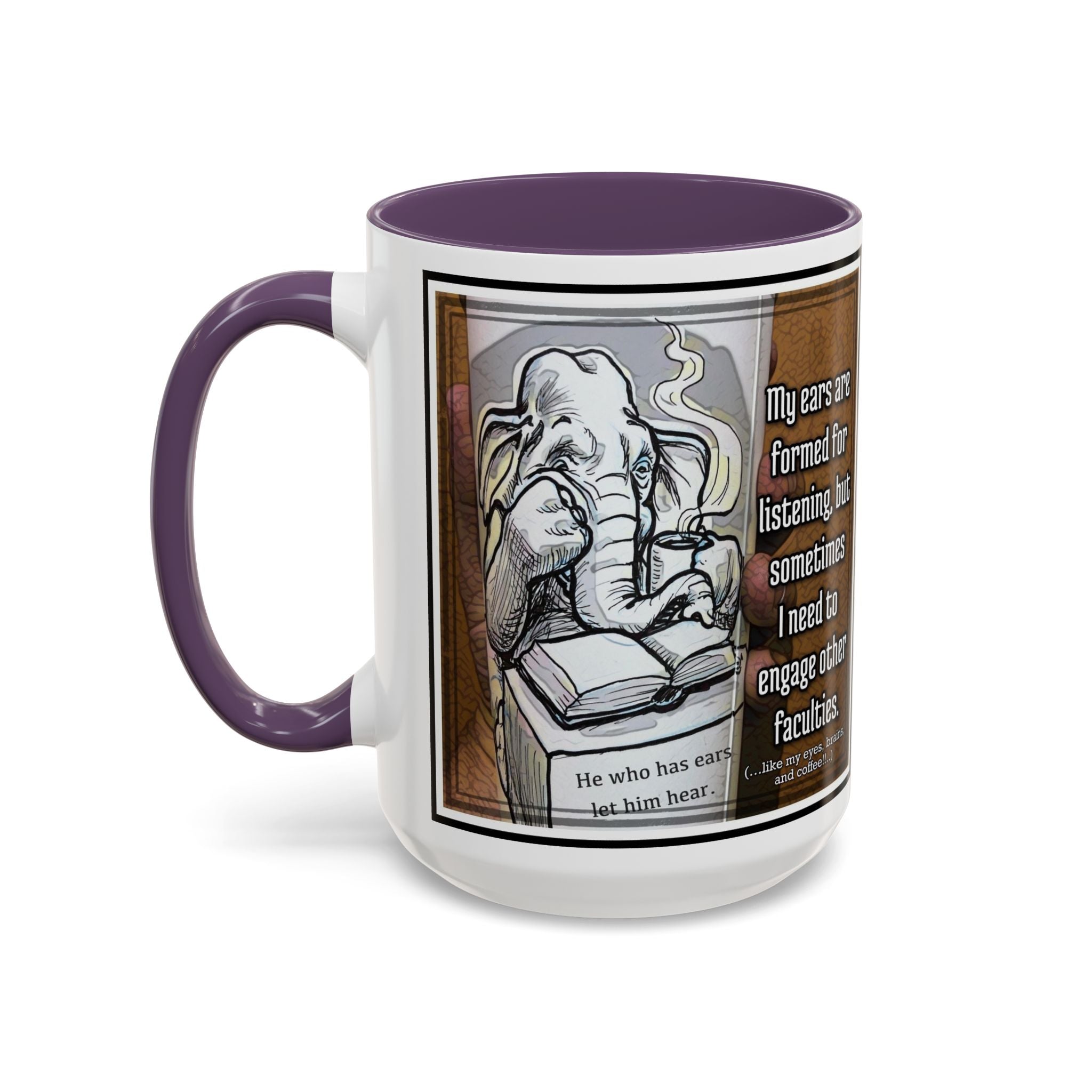 Elephant Engage Accent Ceramic Mug (11/15oz)