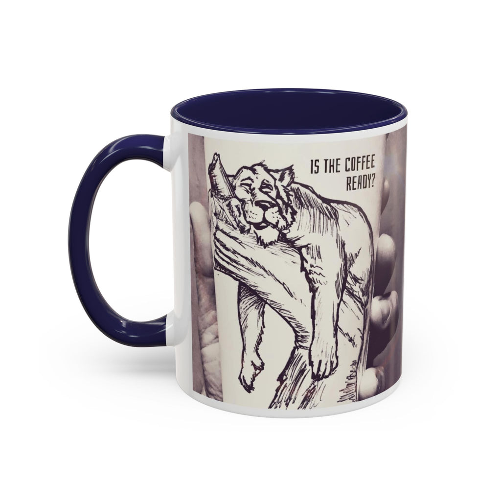 Coffee Ready Lion Accent Ceramic Mug (11/15oz)